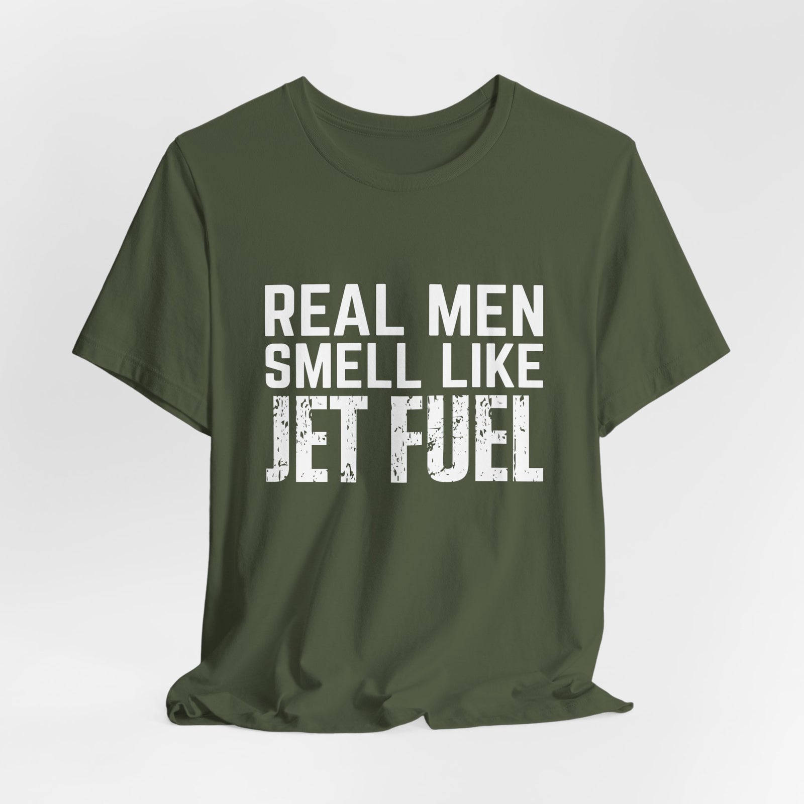 Real Men Smell Like Jet Fuel Unisex Jersey Tee - Perfect for Aviation Enthusiasts