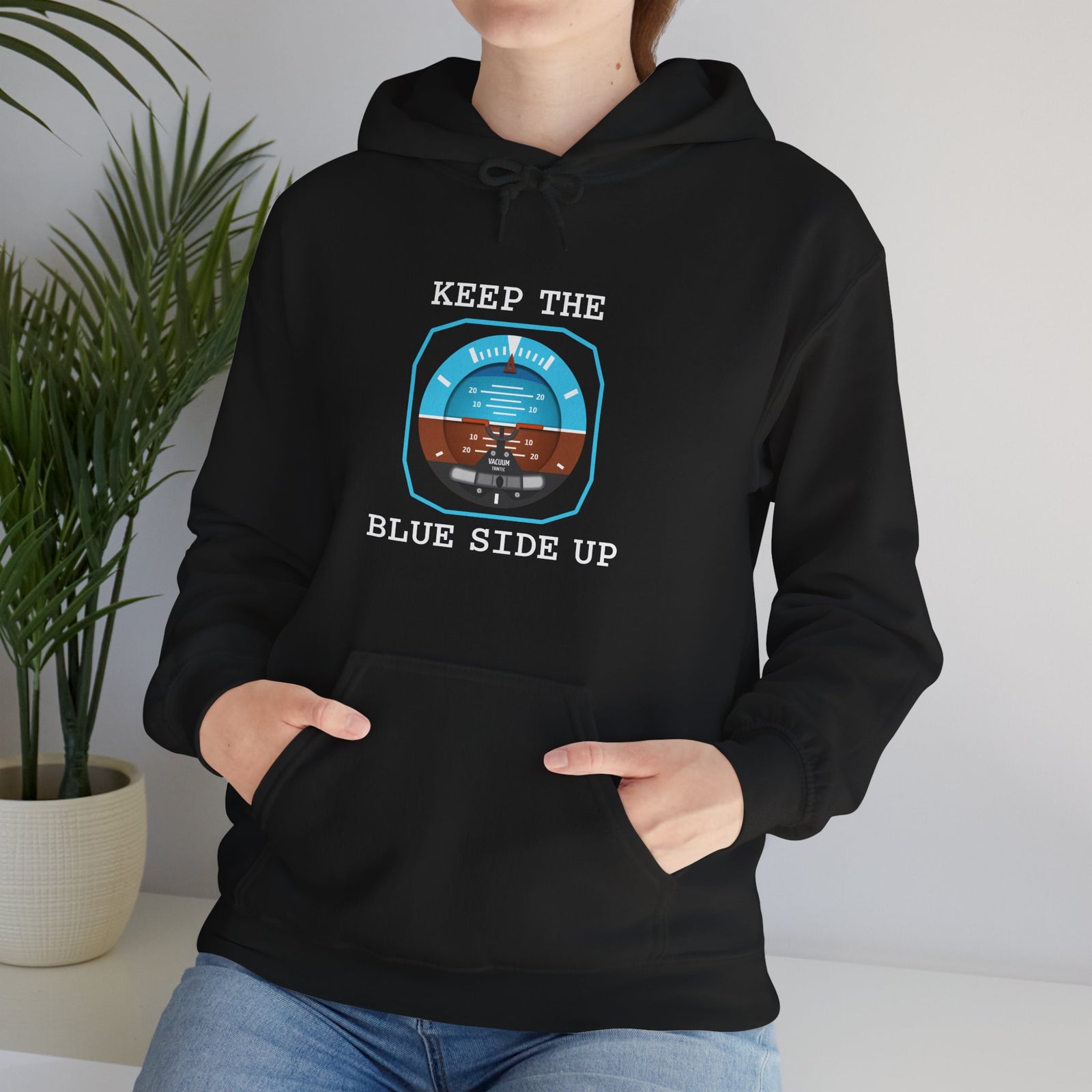 Keep The Blue Side Up - Unisex Pullover Hoodie