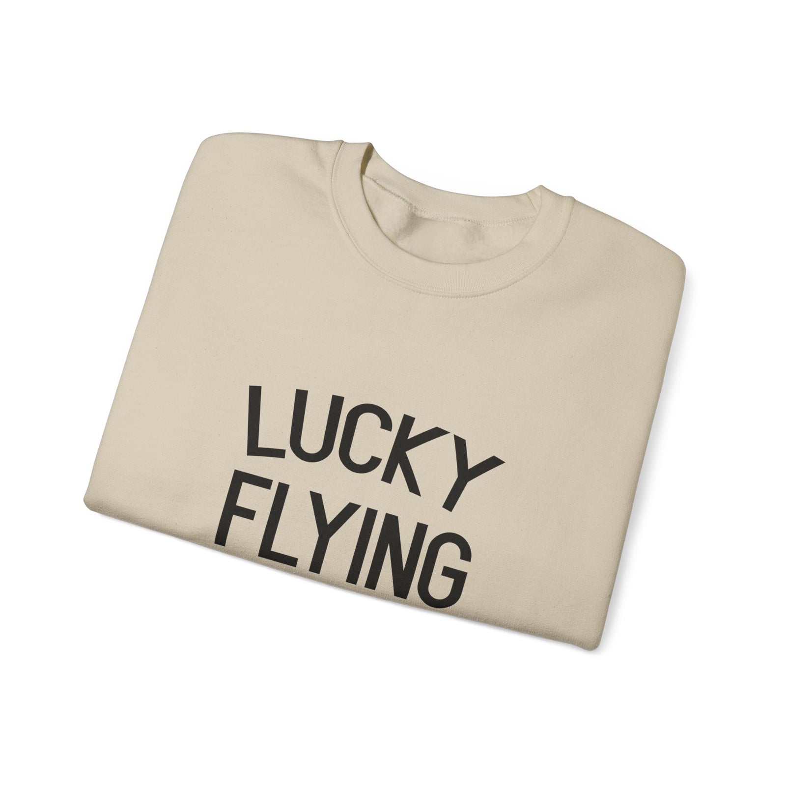 Lucky Flying Shirt Crewneck Sweatshirt - Travel Inspiring Cozy Apparel