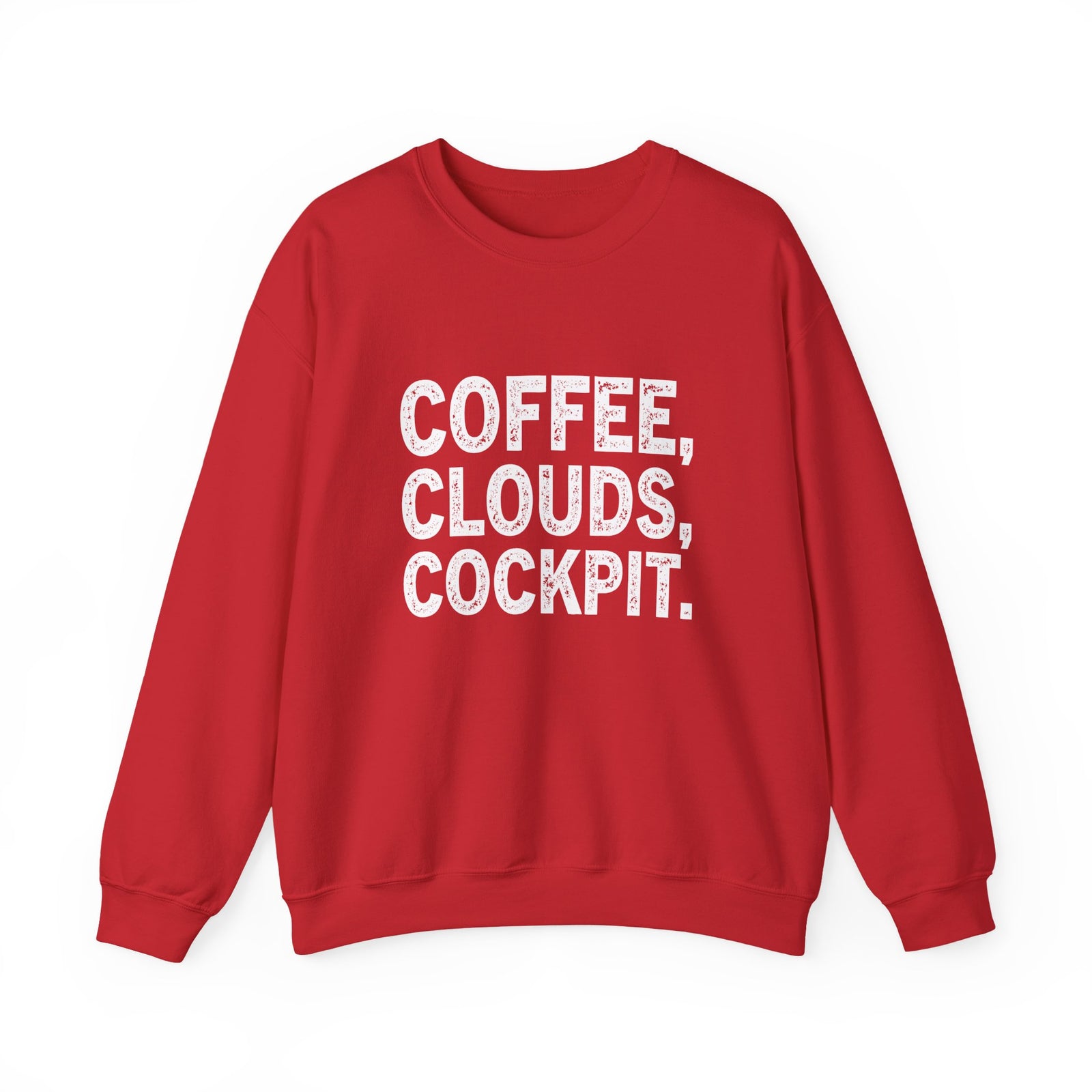 Coffee Clouds Cockpit Crewneck Sweatshirt - Travel Inspiring Cozy Apparel