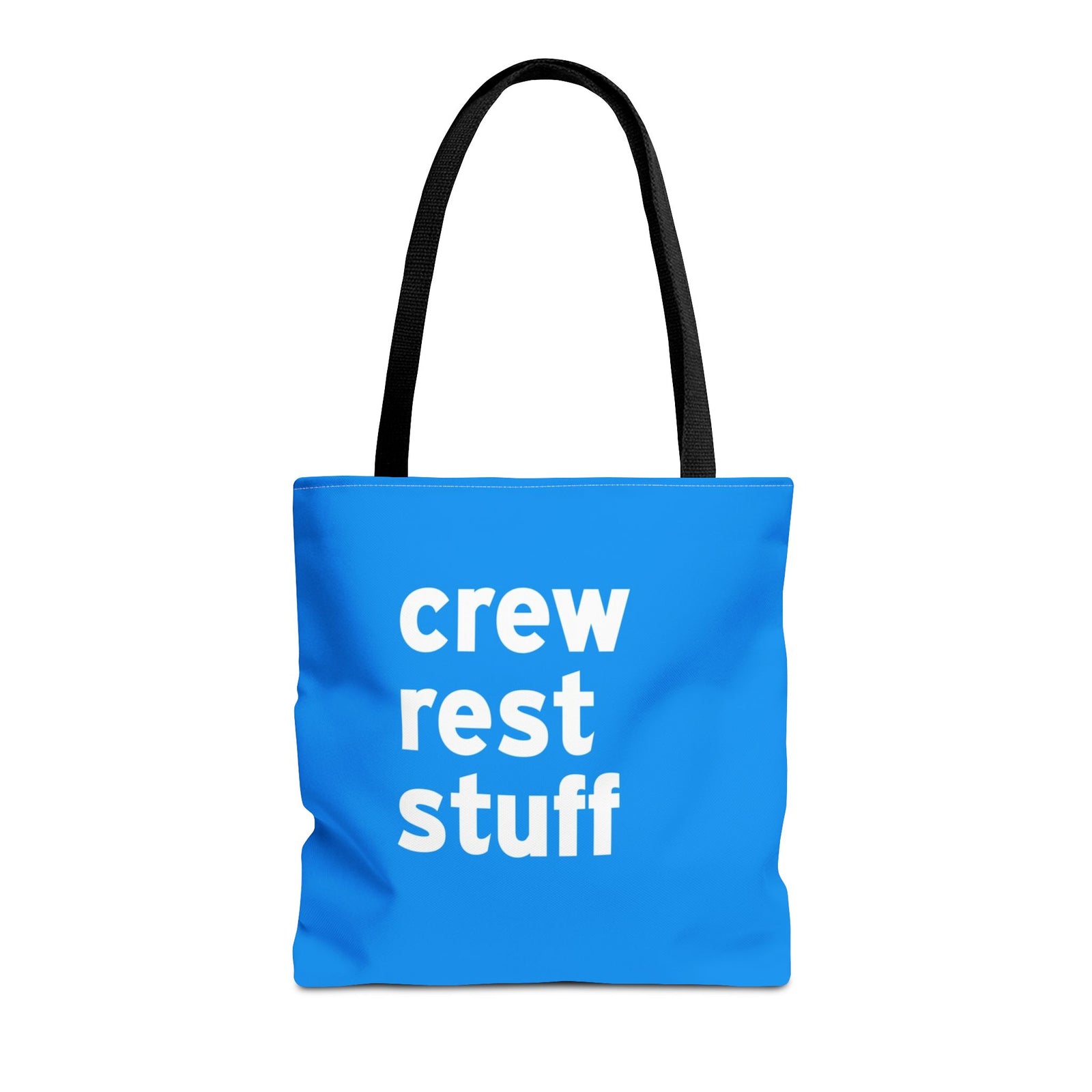 Crew Rest Stuff Tote Bag — Printed Green Travel Tote