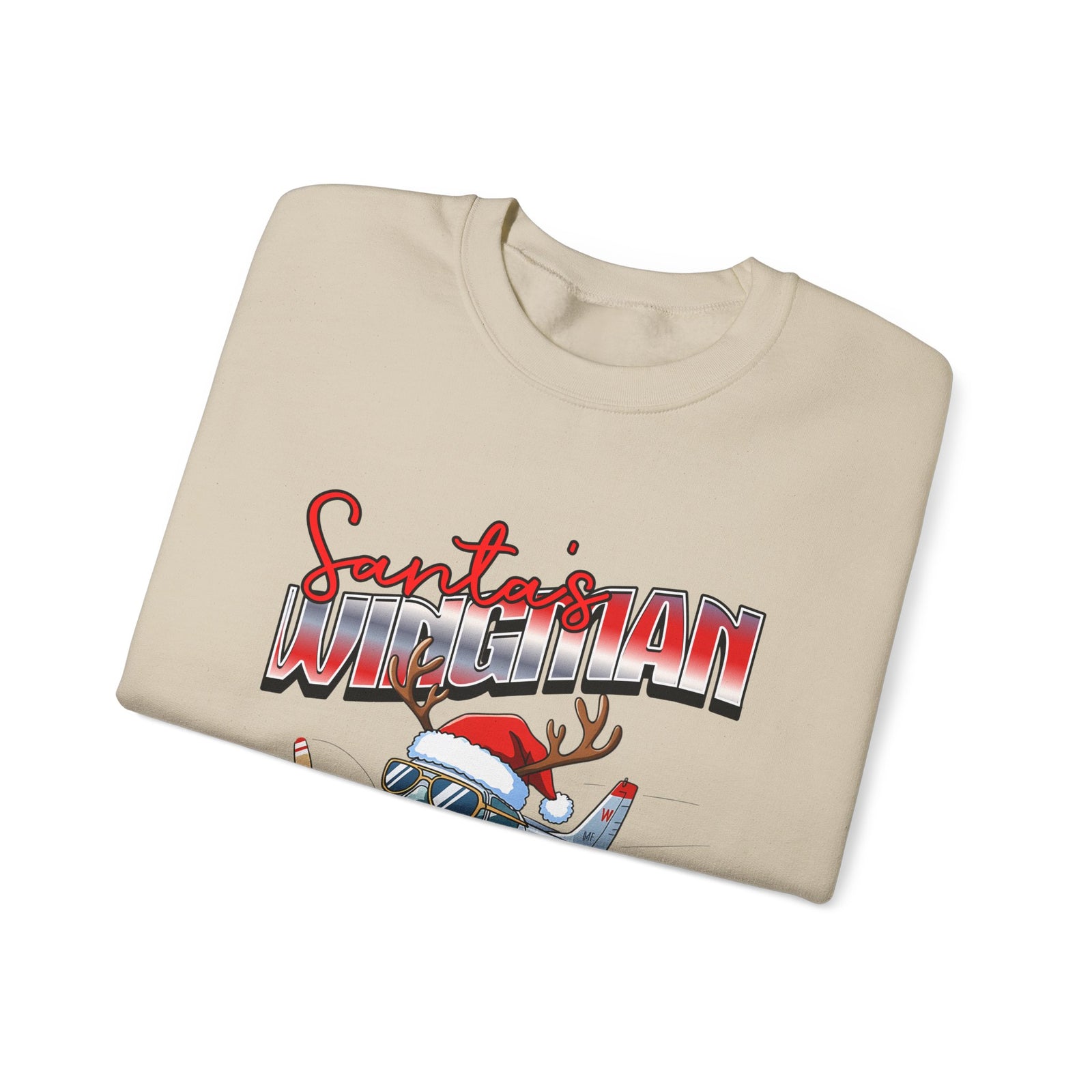 Santa’s wingman Crewneck Sweatshirt - Travel Inspiring Cozy Apparel