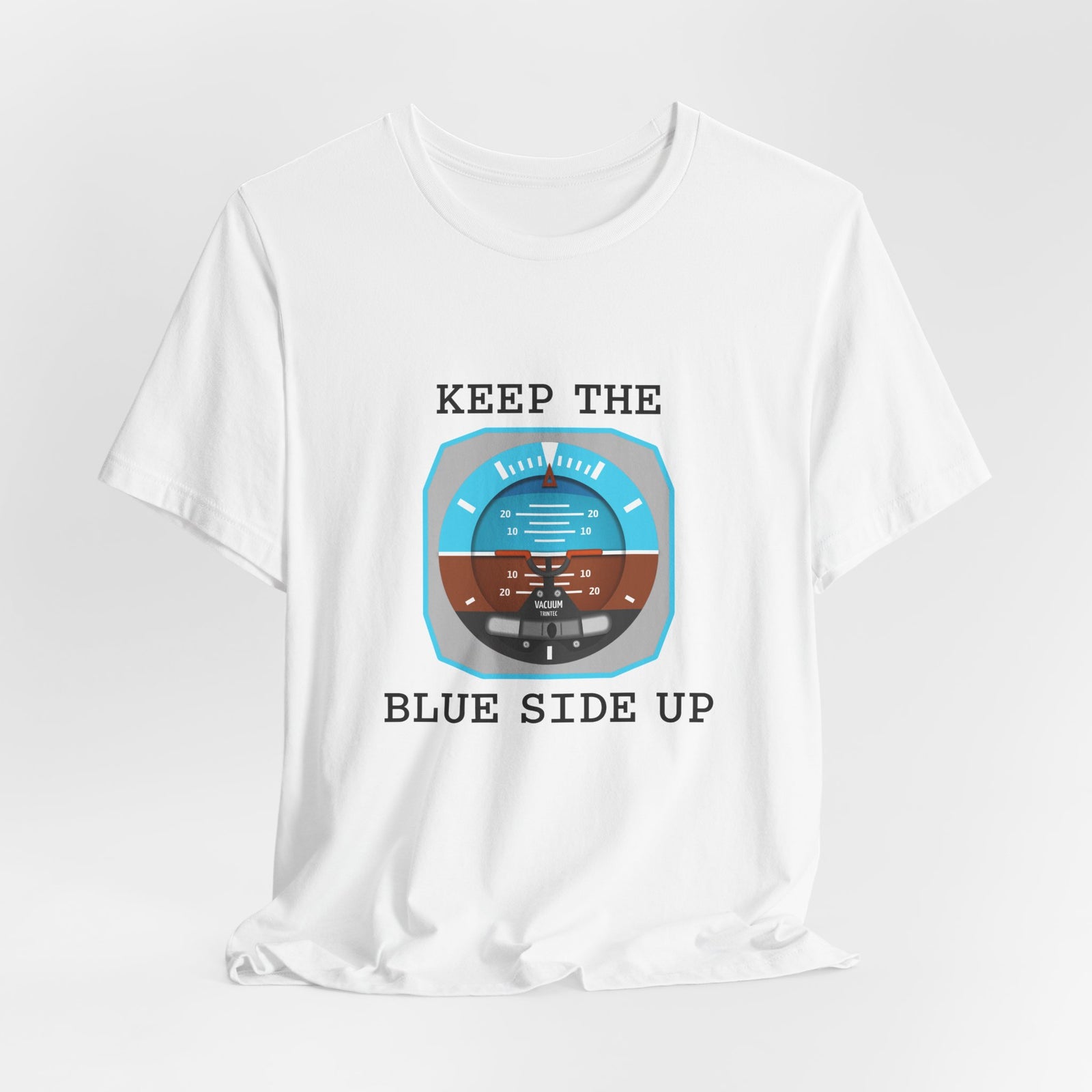 Keep The Blue Side Up Unisex Jersey Tee - Perfect for Aviation Enthusiasts