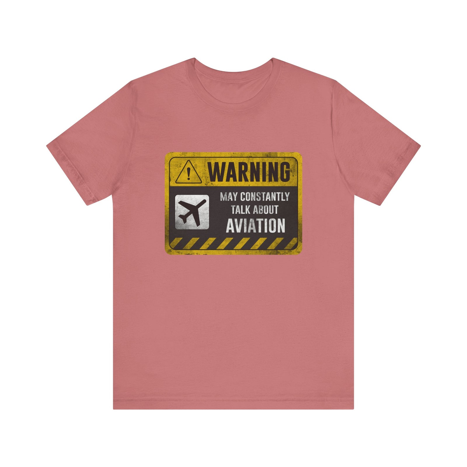 Warning May Constantly Talk About Aviation - Unisex Jersey Tee