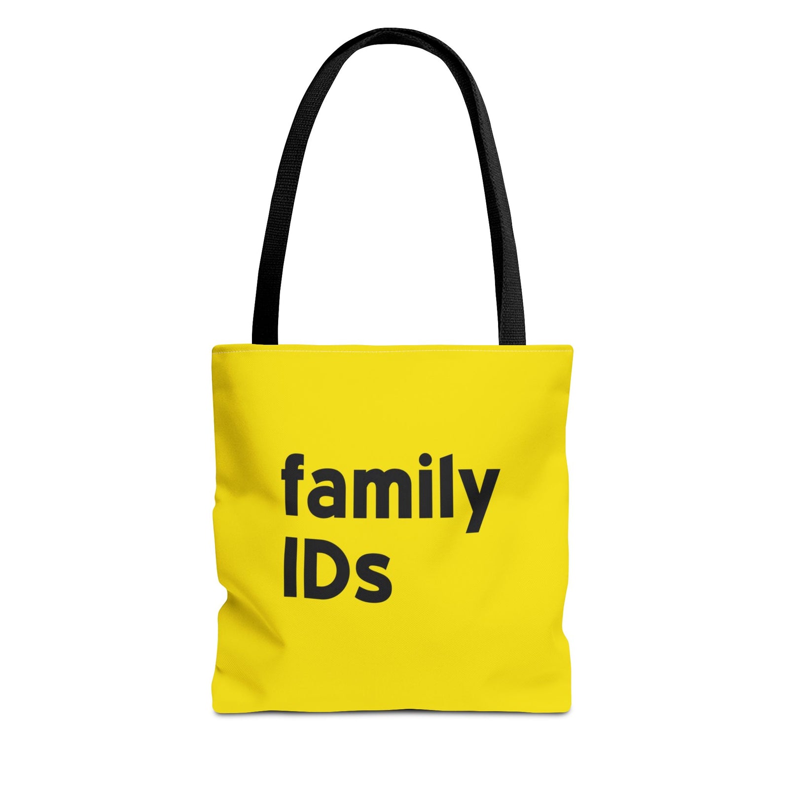 Family Ids Tote Bag — Printed Green Travel Tote