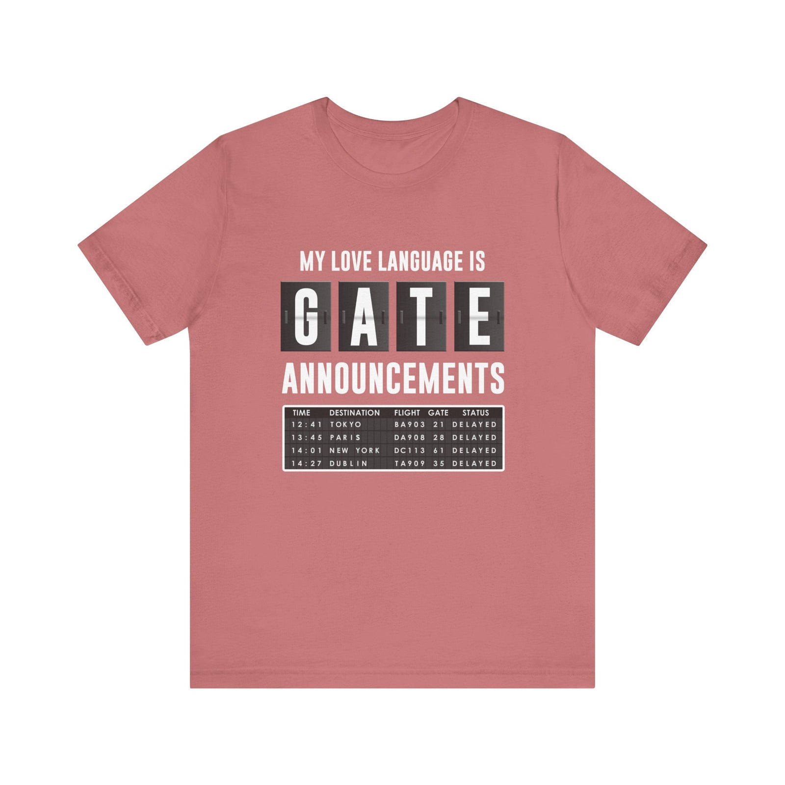 My Love Language Is Gate Announcement - Unisex Jersey Tee