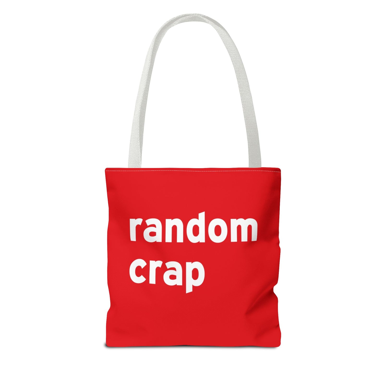 Random Crap Tote Bag — Printed Green Travel Tote