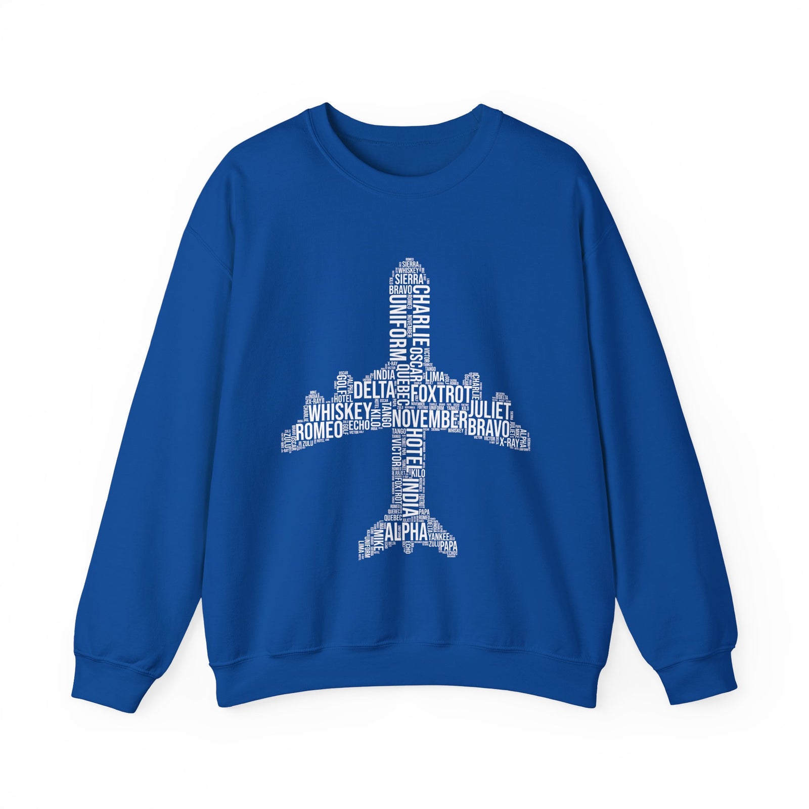Airplane Typography - Unisex Crewneck Sweatshirt