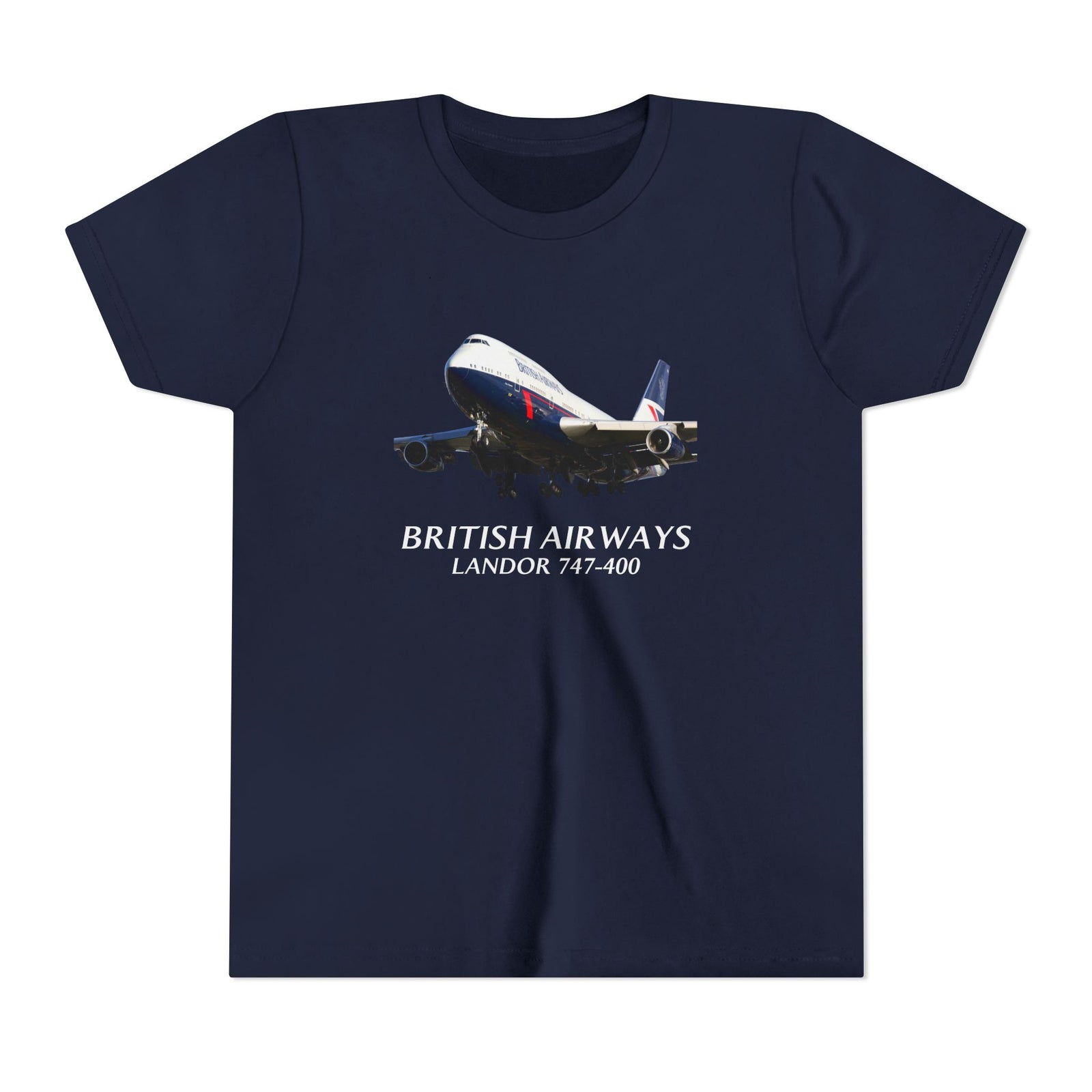 British Airways Landor 747-400 - Unisex Youth Short Sleeve Tee