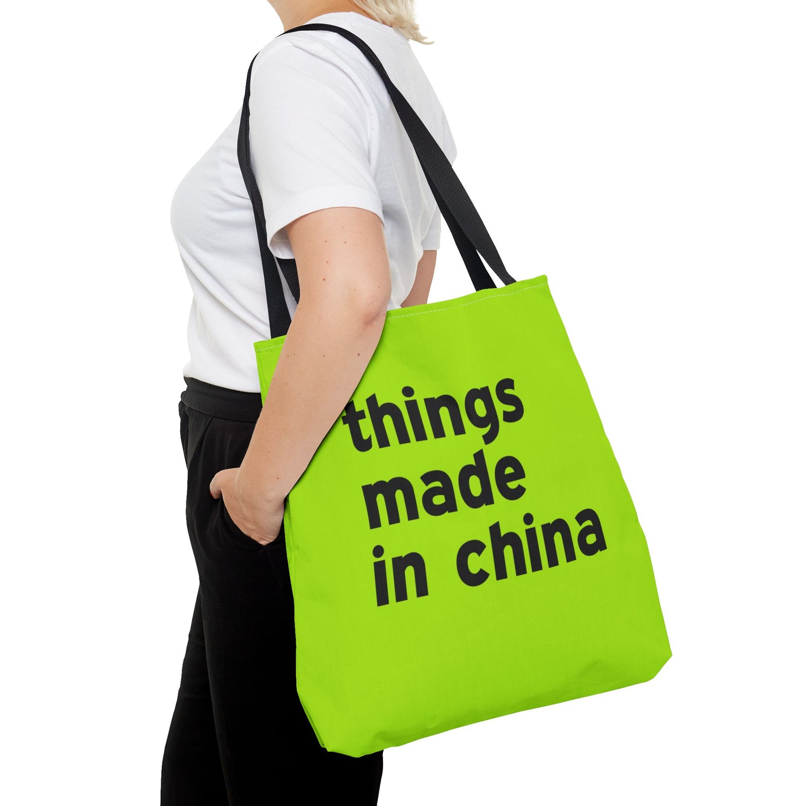 Things Made In China Tote Bag — Printed Green Travel Tote