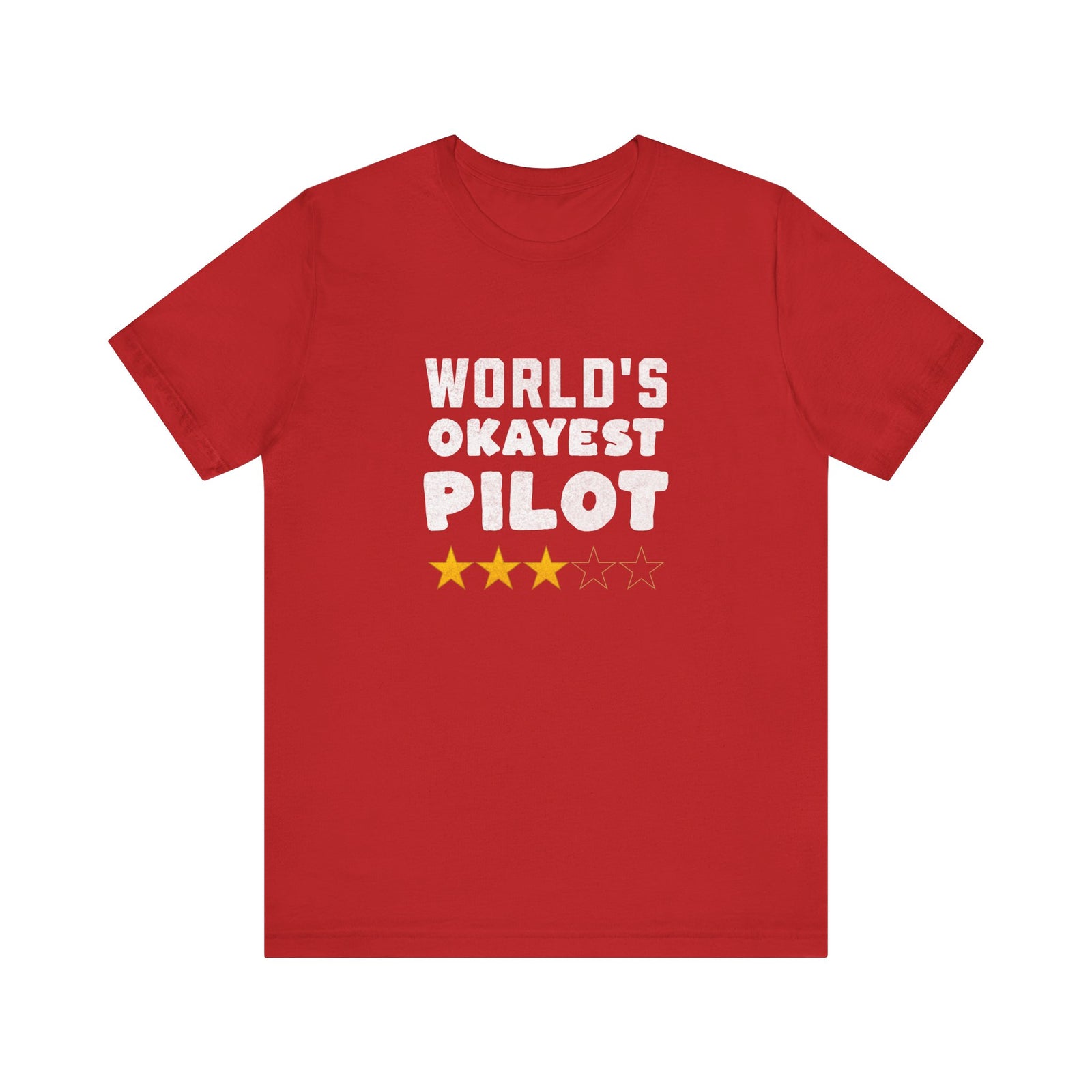 Worlds Okayest Pilot Unisex Jersey Tee - Perfect for Aviation Enthusiasts