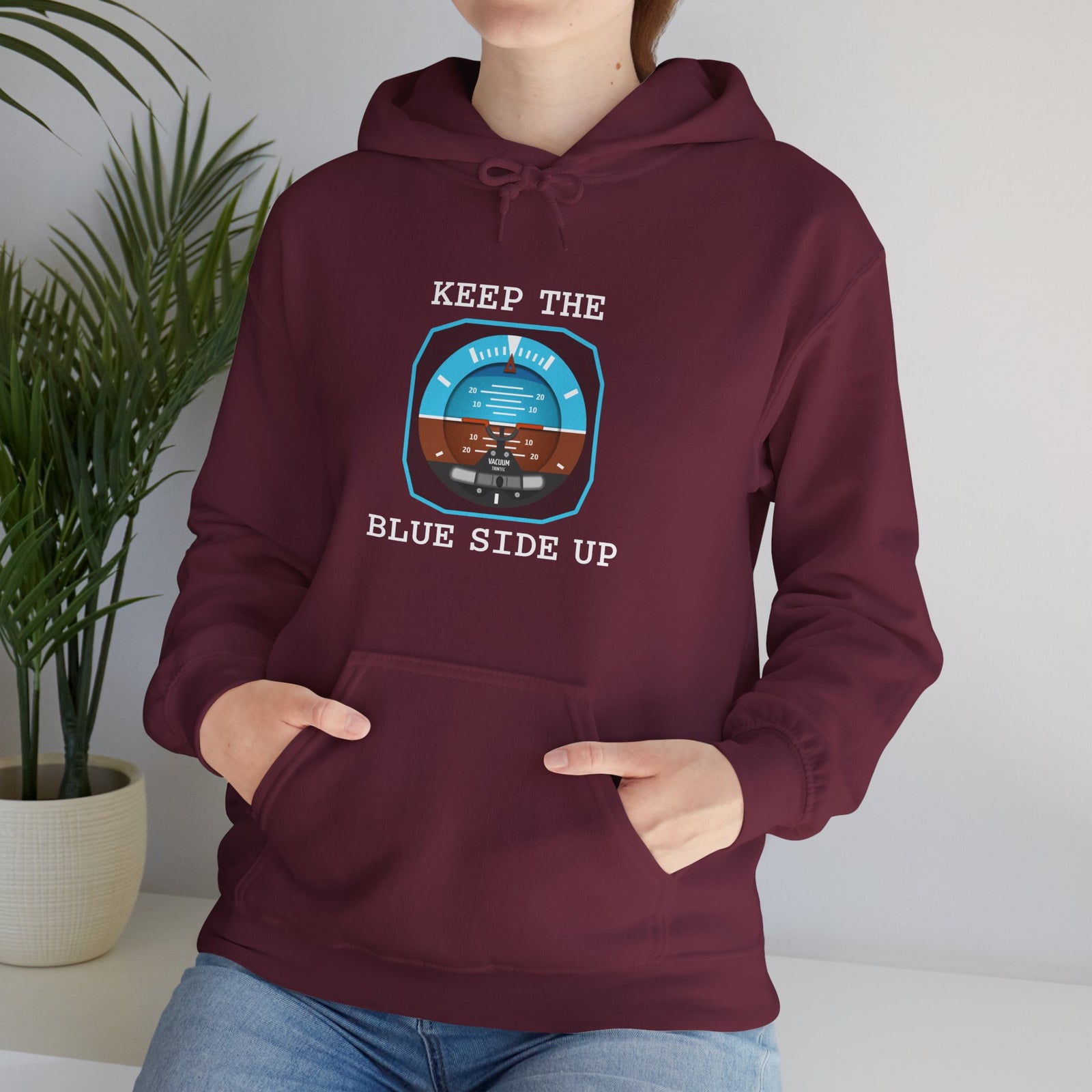 Keep The Blue Side Up - Unisex Pullover Hoodie