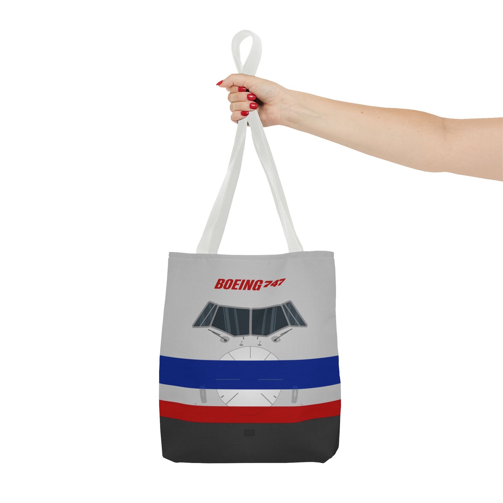 AA 747 Tote Bag — Printed Green Travel Tote