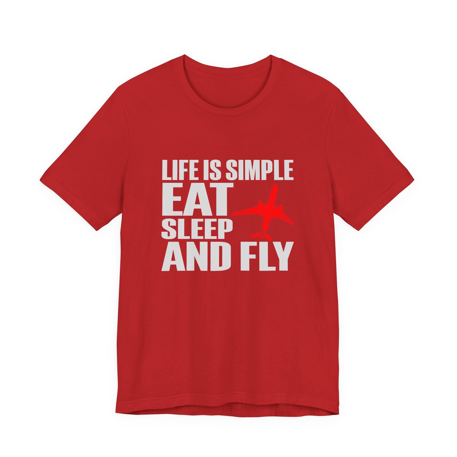 Life Is Simple Unisex Jersey Tee - Perfect for Aviation Enthusiasts