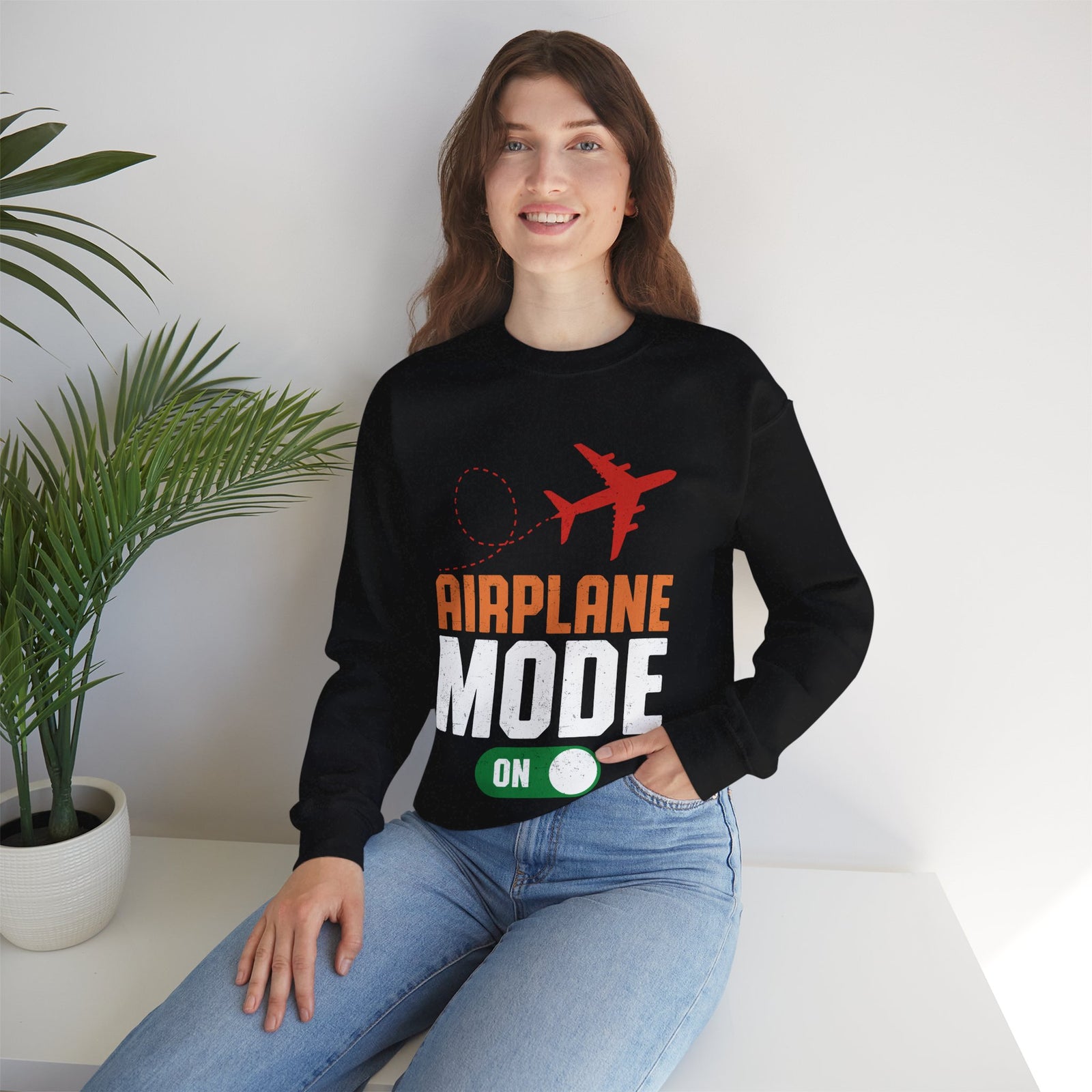 Airplane Mode On - Crewneck Sweatshirt