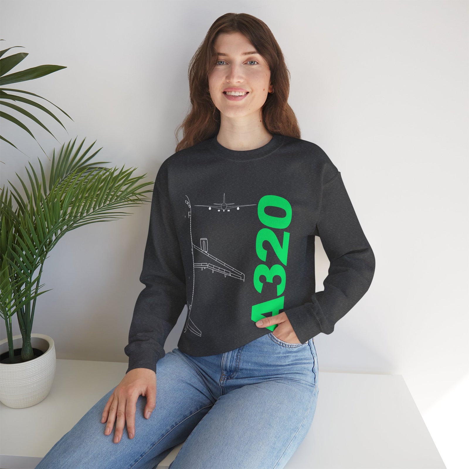 Airbus A320 Crewneck Sweatshirt - Travel Inspiring Cozy Apparel