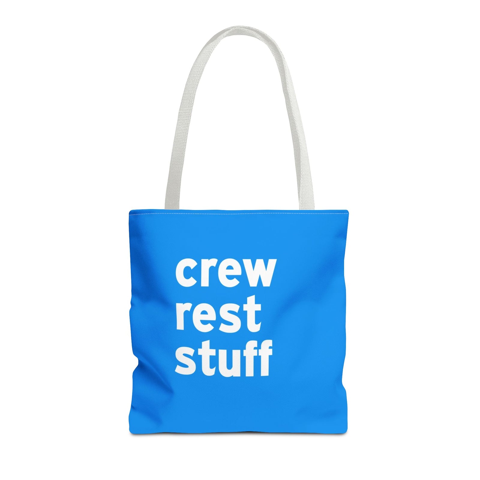 Crew Rest Stuff Tote Bag — Printed Green Travel Tote
