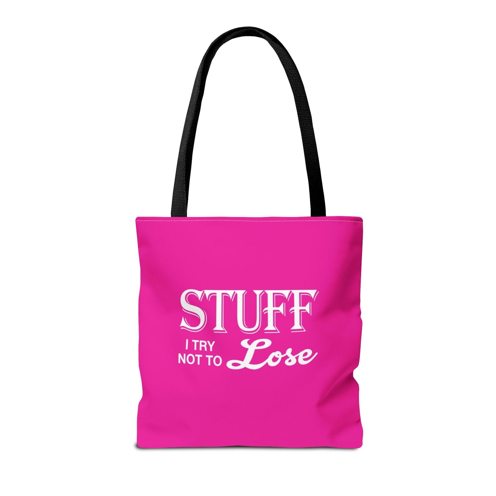 Stuff I Try Not To Lose Tote Bag — Printed Green Travel Tote