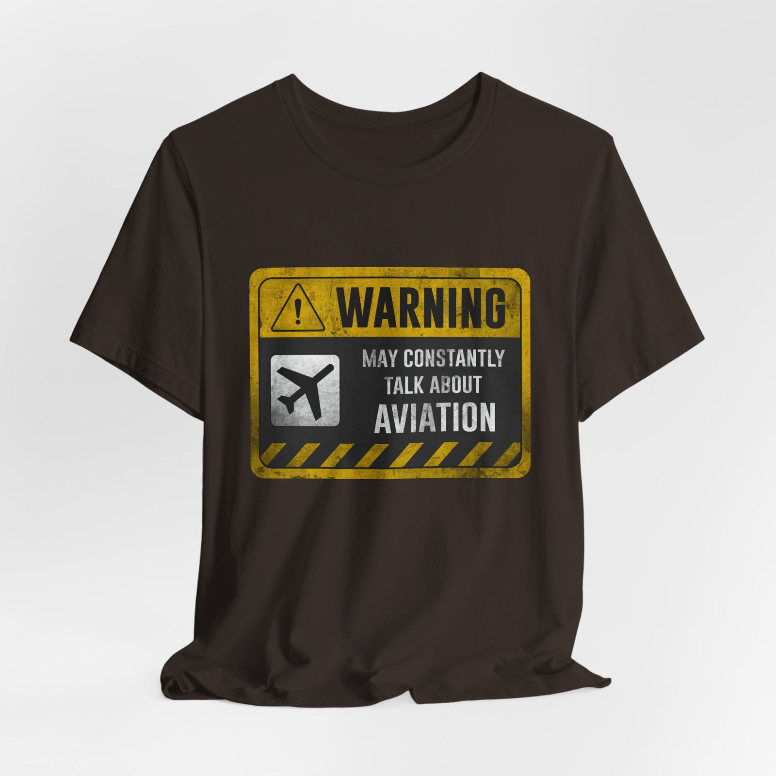 Warning May Constantly Talk About Aviation - Unisex Jersey Tee