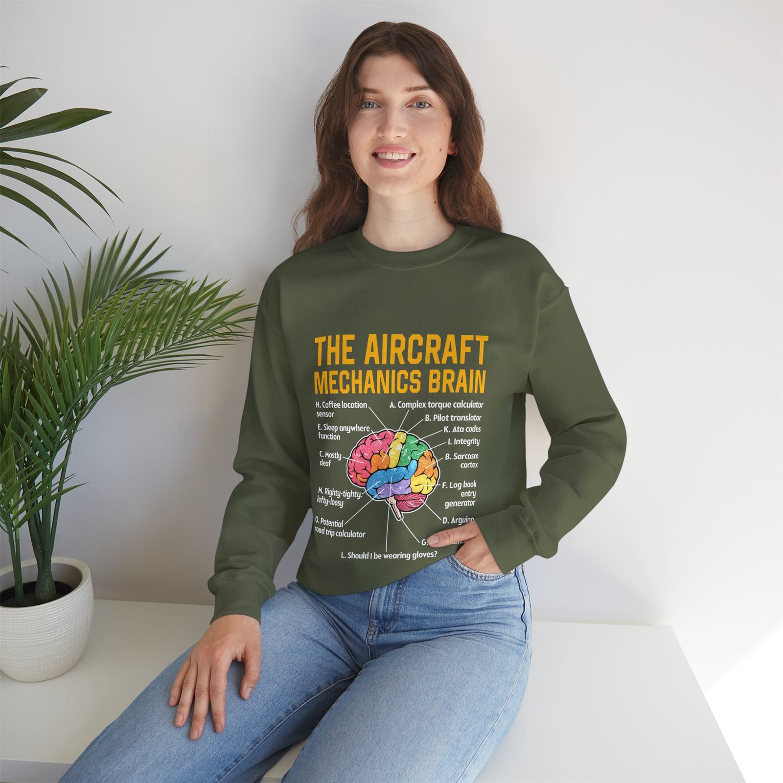 The Aircraft Mechanic’s Brain - Crewneck Sweatshirt
