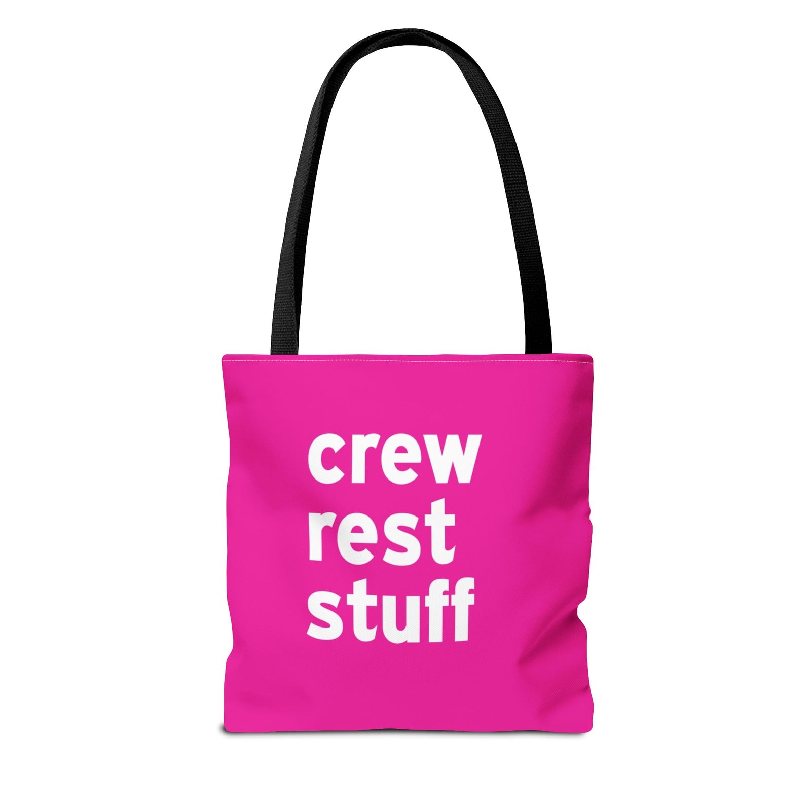 Crew Rest Stuff Tote Bag — Printed Green Travel Tote