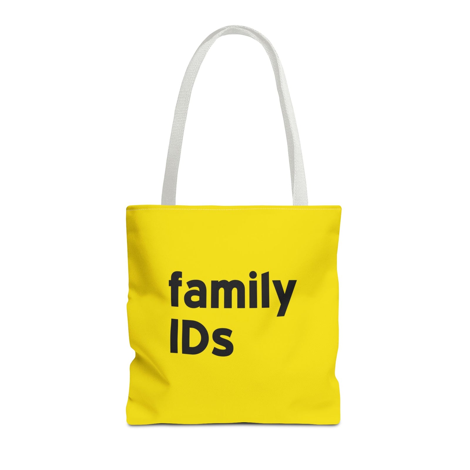 Family Ids Tote Bag — Printed Green Travel Tote