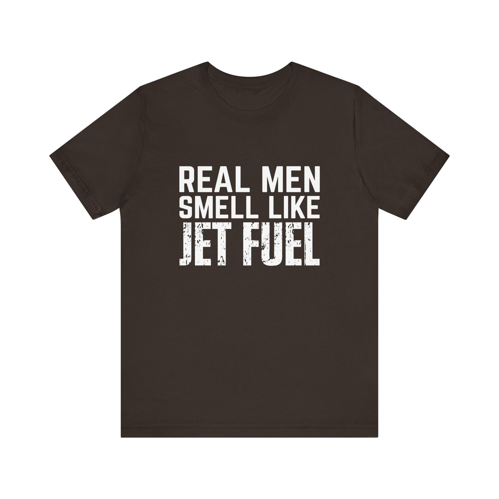 Real Men Smell Like Jet Fuel Unisex Jersey Tee - Perfect for Aviation Enthusiasts