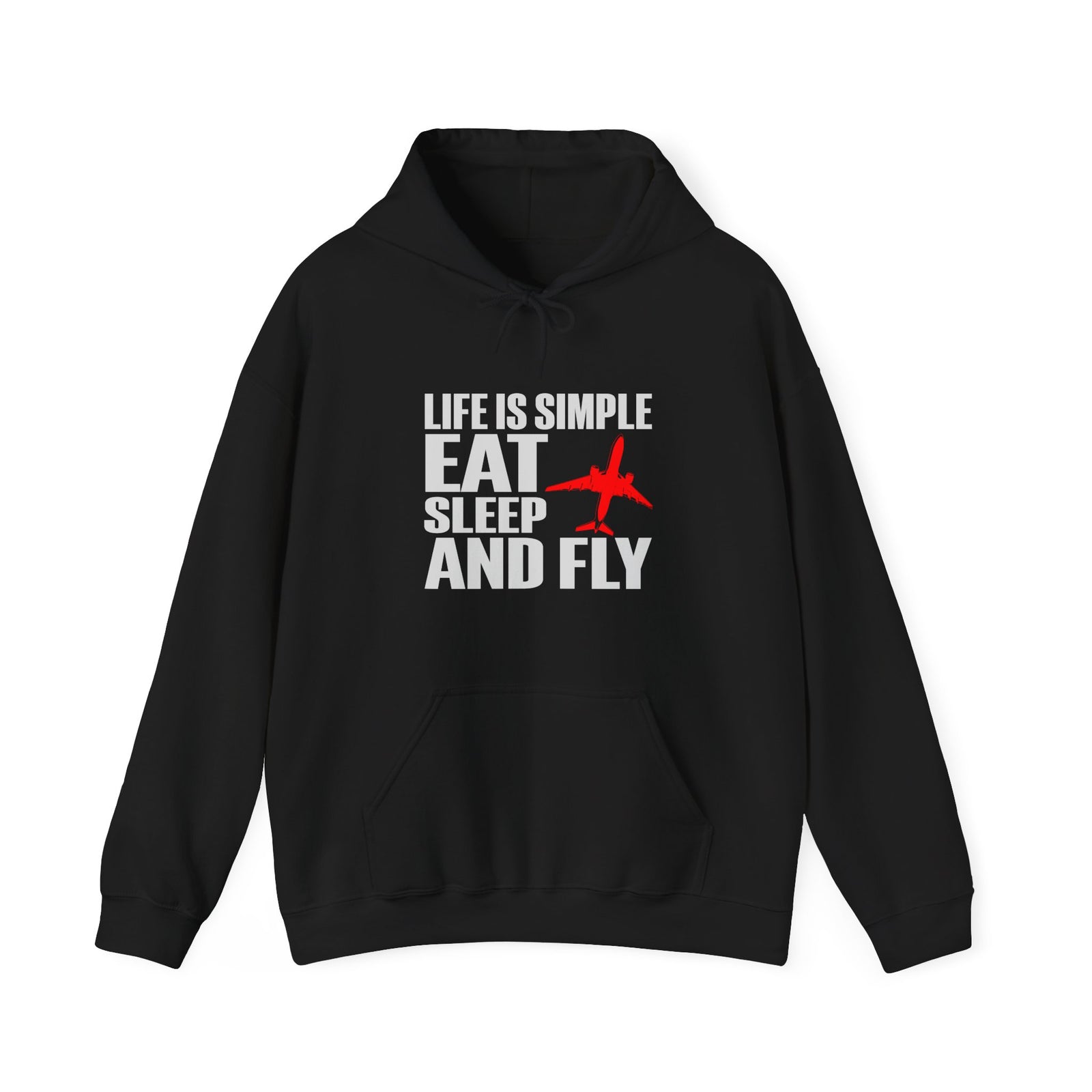 Life Is Simple Eat Sleep And Fly - Pullover Hoodie