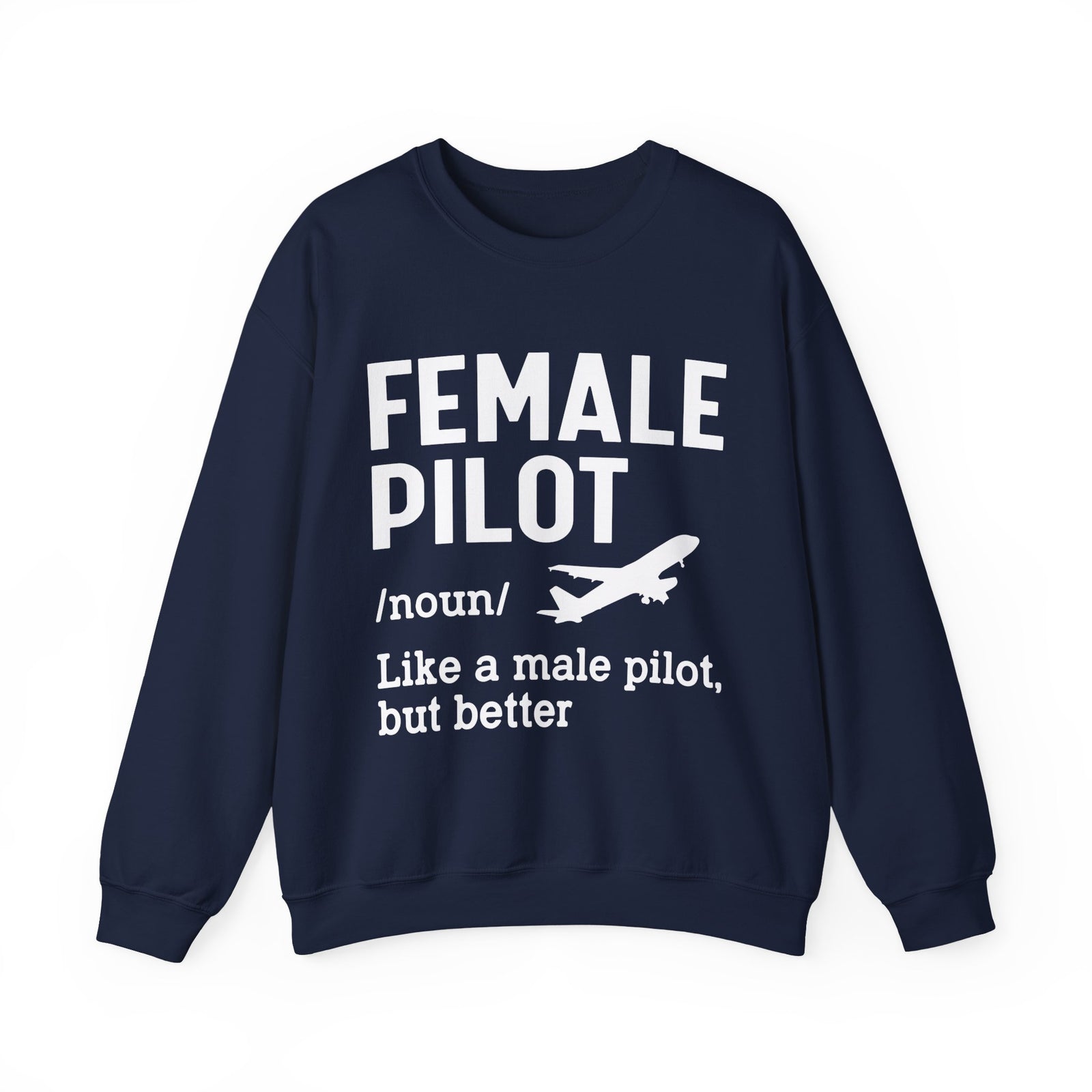 Female Pilot - Unisex Crewneck Sweatshirt