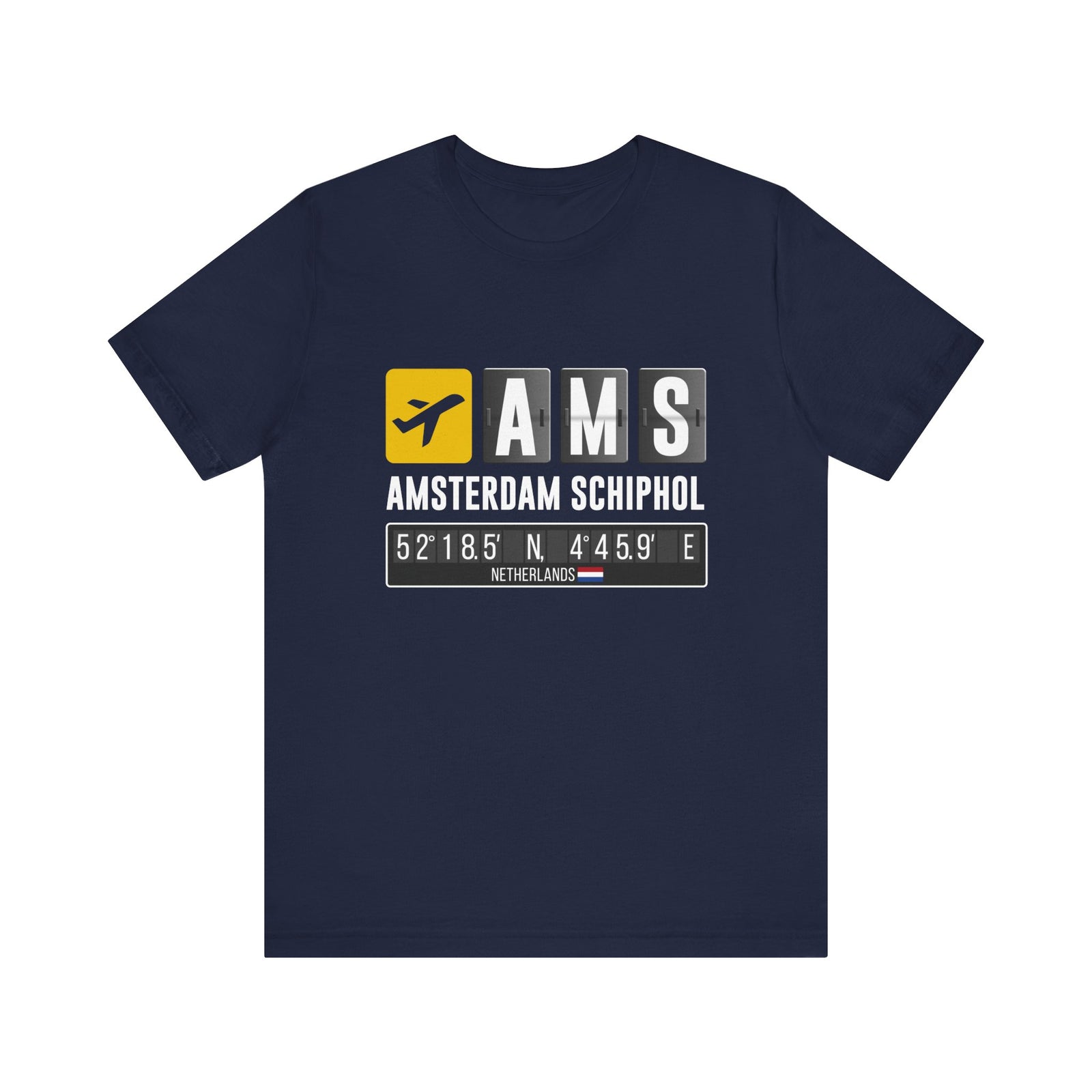 AMS Amsterdam Airport Schiphol - Unisex Jersey Tee
