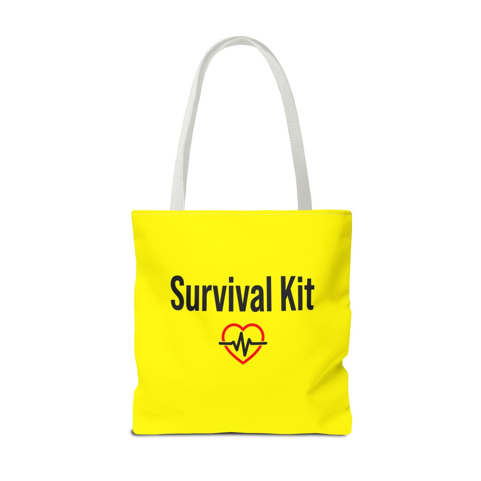 Survival Kit Tote Bag — Printed Green Travel Tote