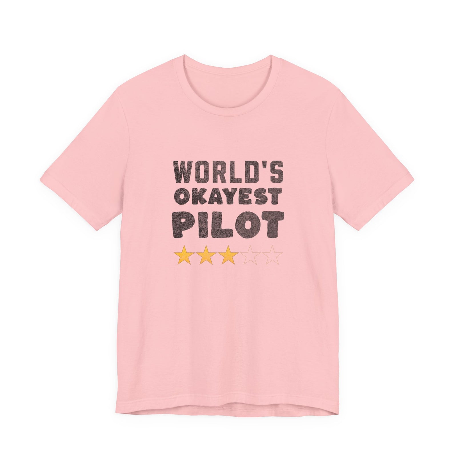 Worlds Okayest Pilot Unisex Jersey Tee - Perfect for Aviation Enthusiasts
