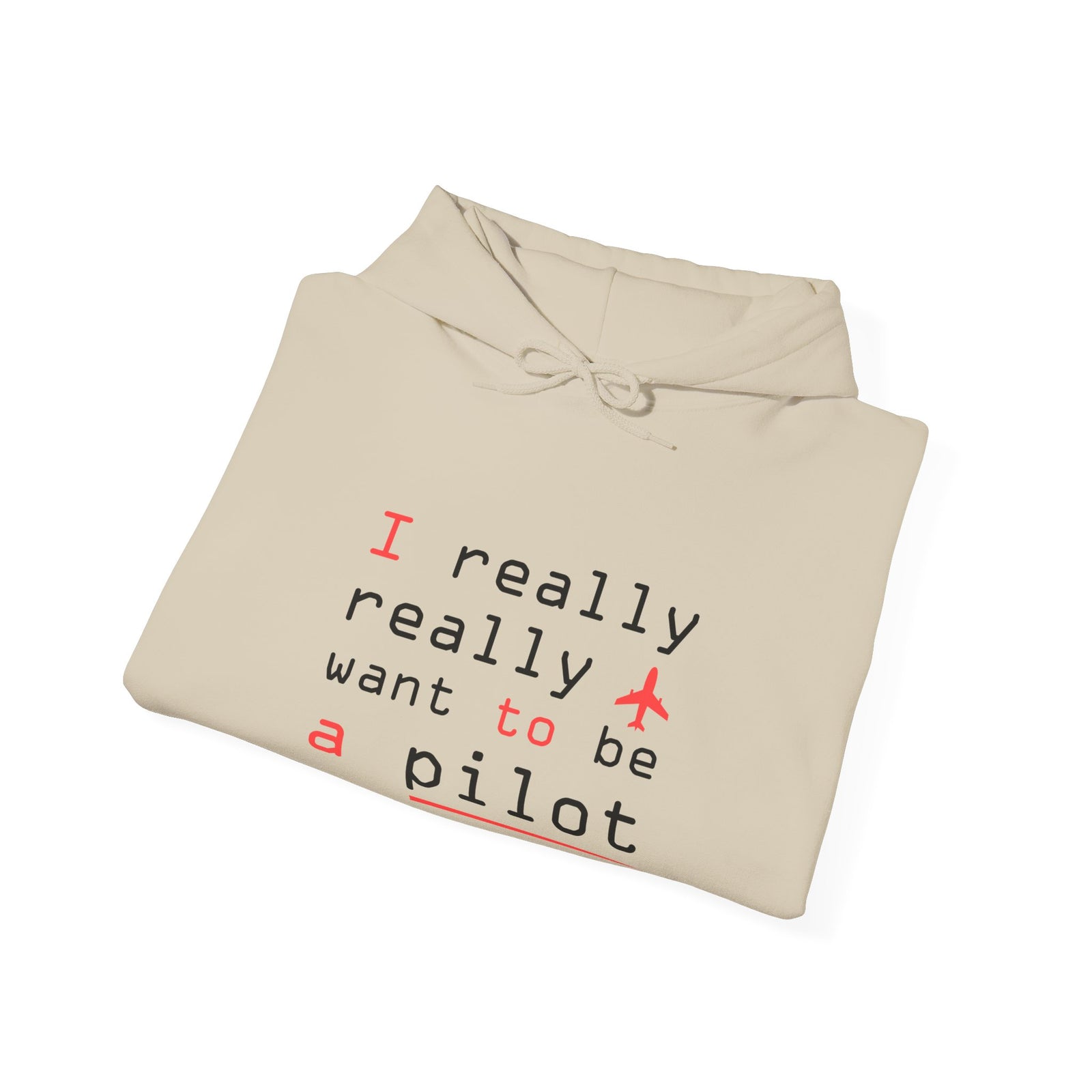 I Really Really Want To Be A Pilot - Unisex Pullover Hoodie