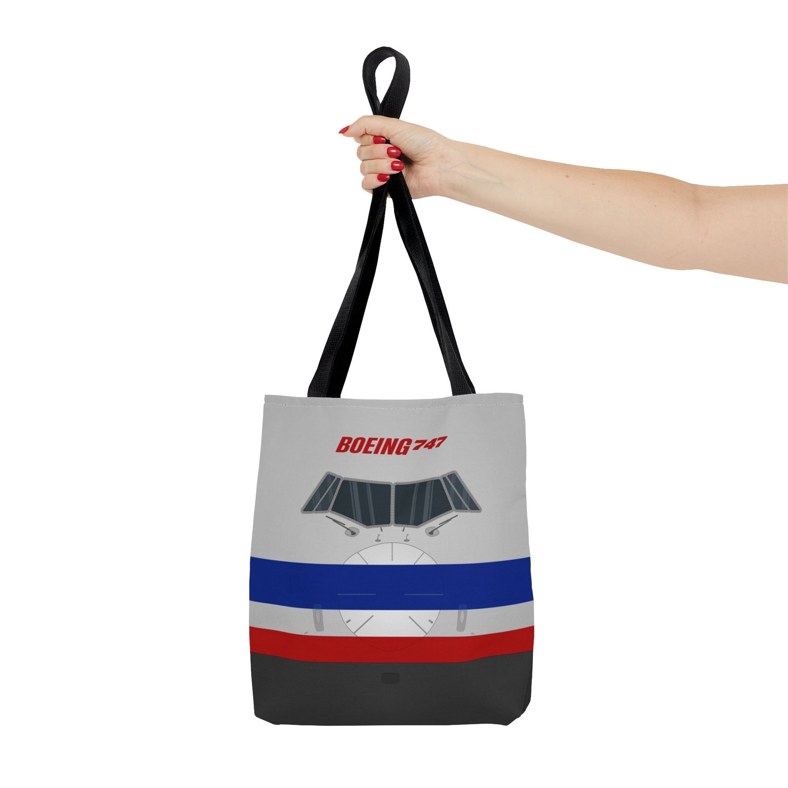 AA 747 Tote Bag — Printed Green Travel Tote