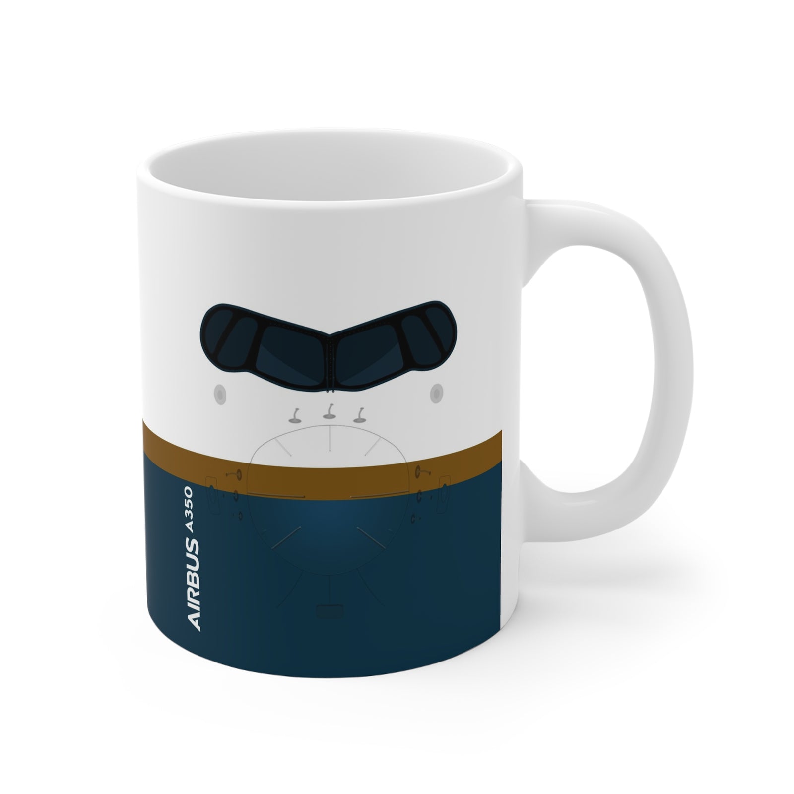 A350 - 11oz Ceramic Coffee Cup for Aviation Enthusiasts