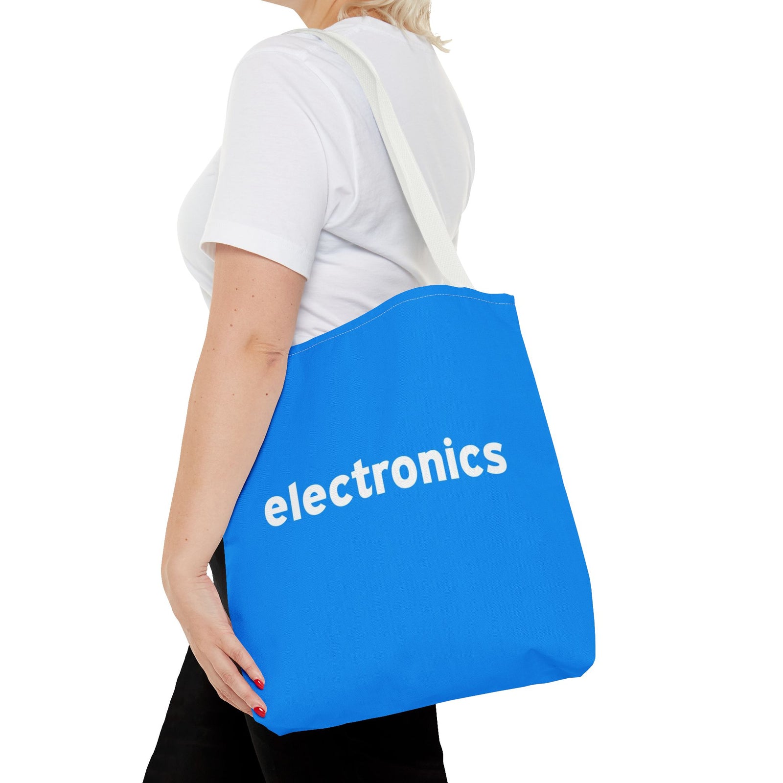 Electronics Tote Bag — Printed Green Travel Tote