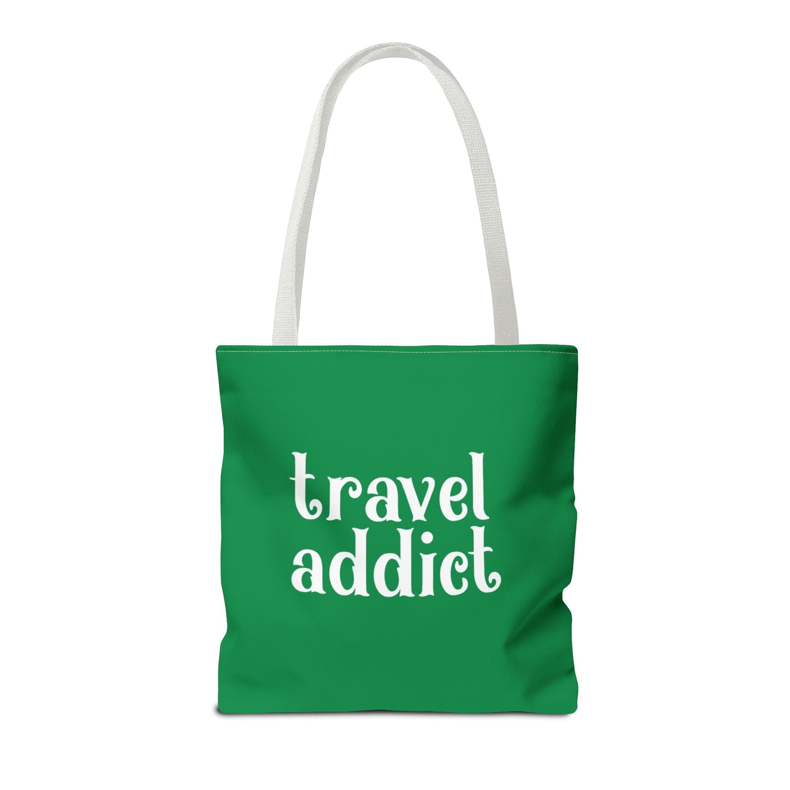 Travel Addict Tote Bag — Printed Green Travel Tote