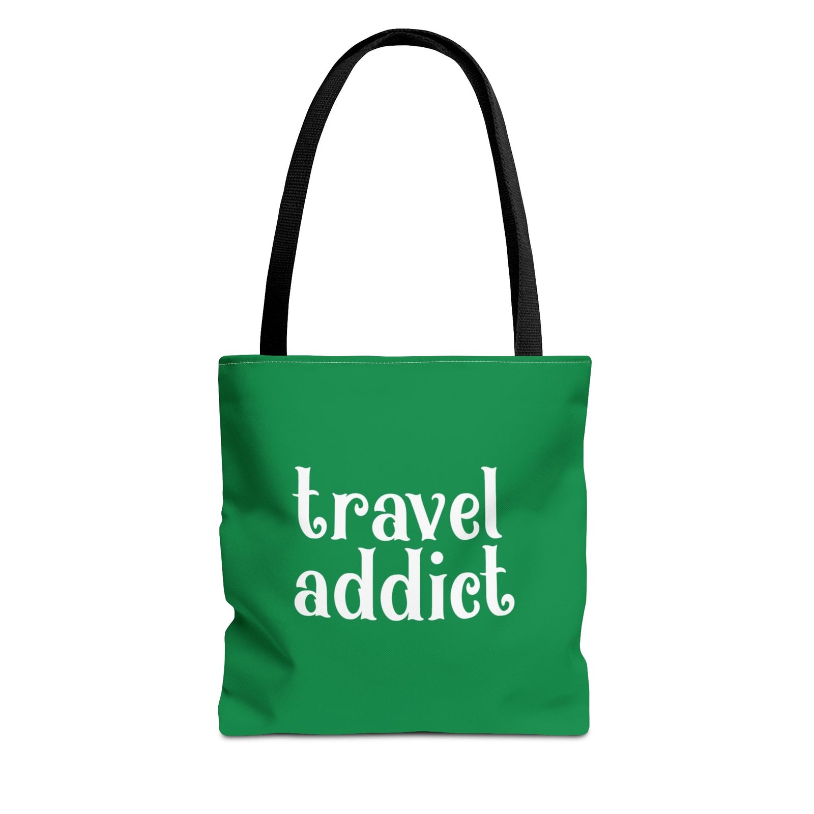 Travel Addict Tote Bag — Printed Green Travel Tote
