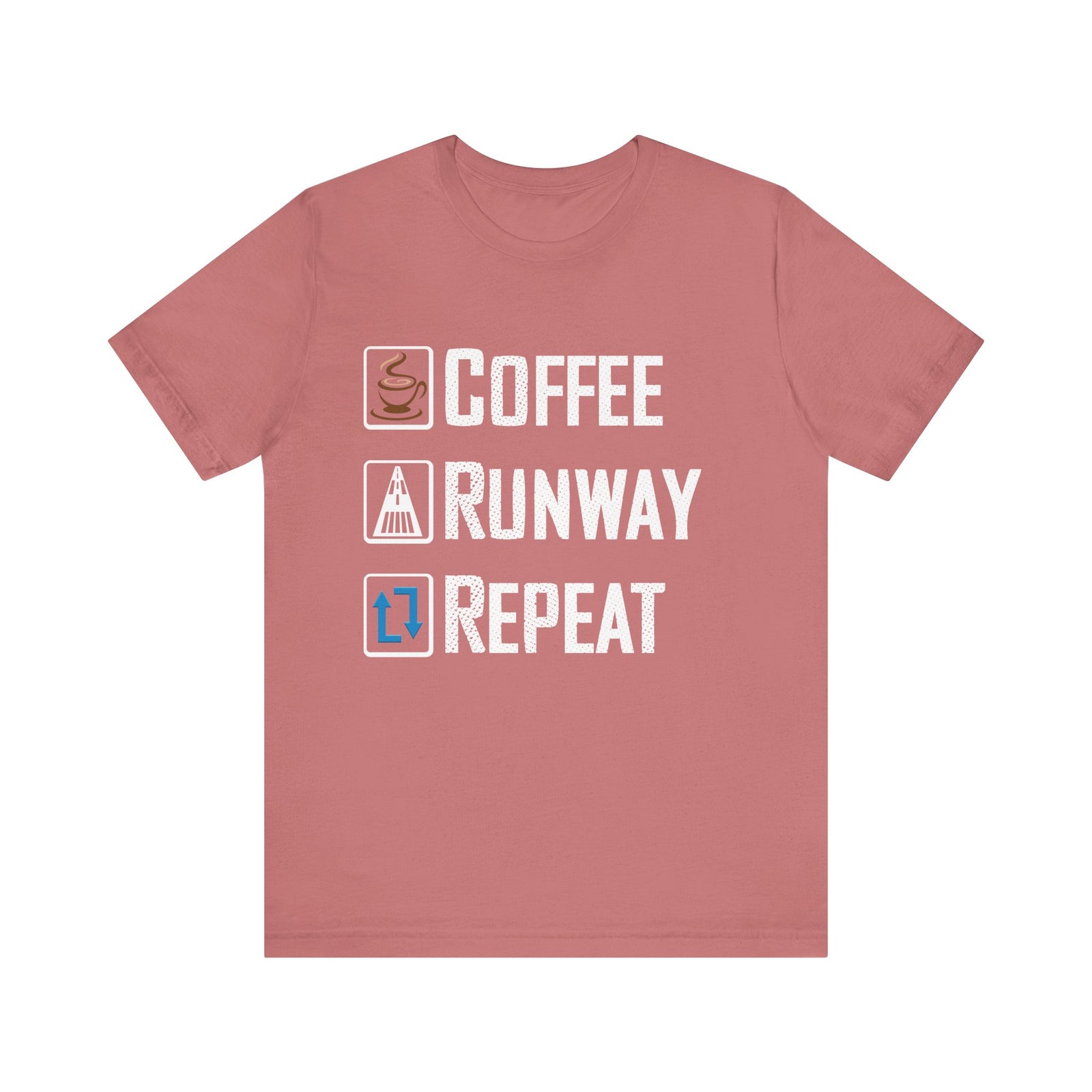 Coffee Runway Repeat - Unisex Jersey Tee