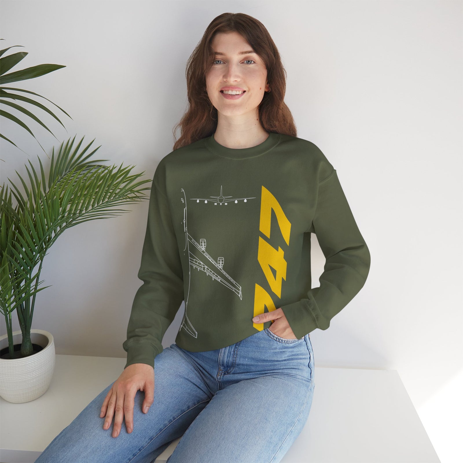 Boeing 747 Crewneck Sweatshirt - Travel Inspiring Cozy Apparel
