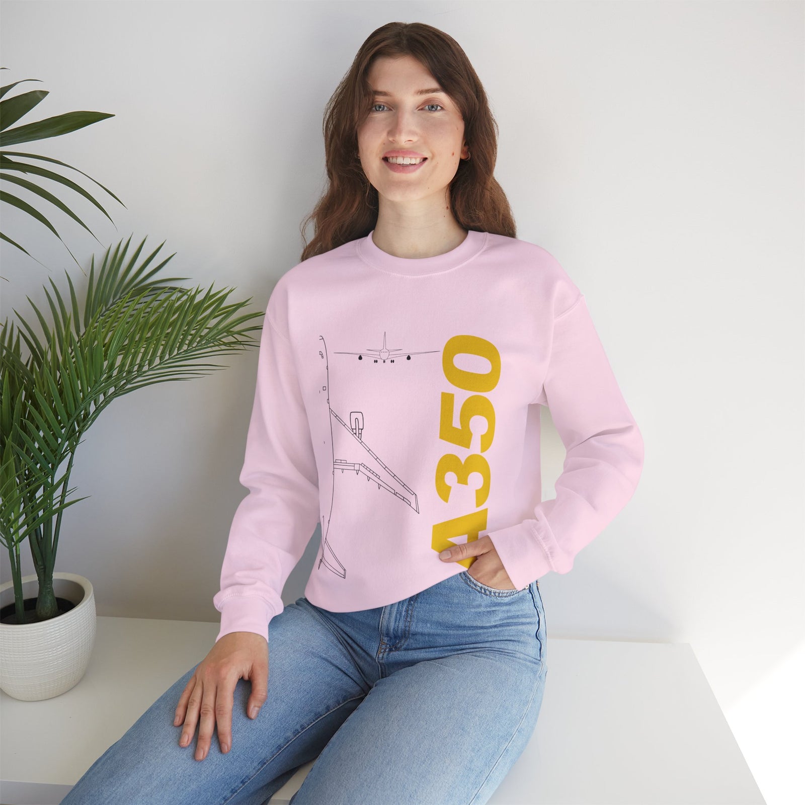 Airbus A350 Crewneck Sweatshirt - Travel Inspiring Cozy Apparel