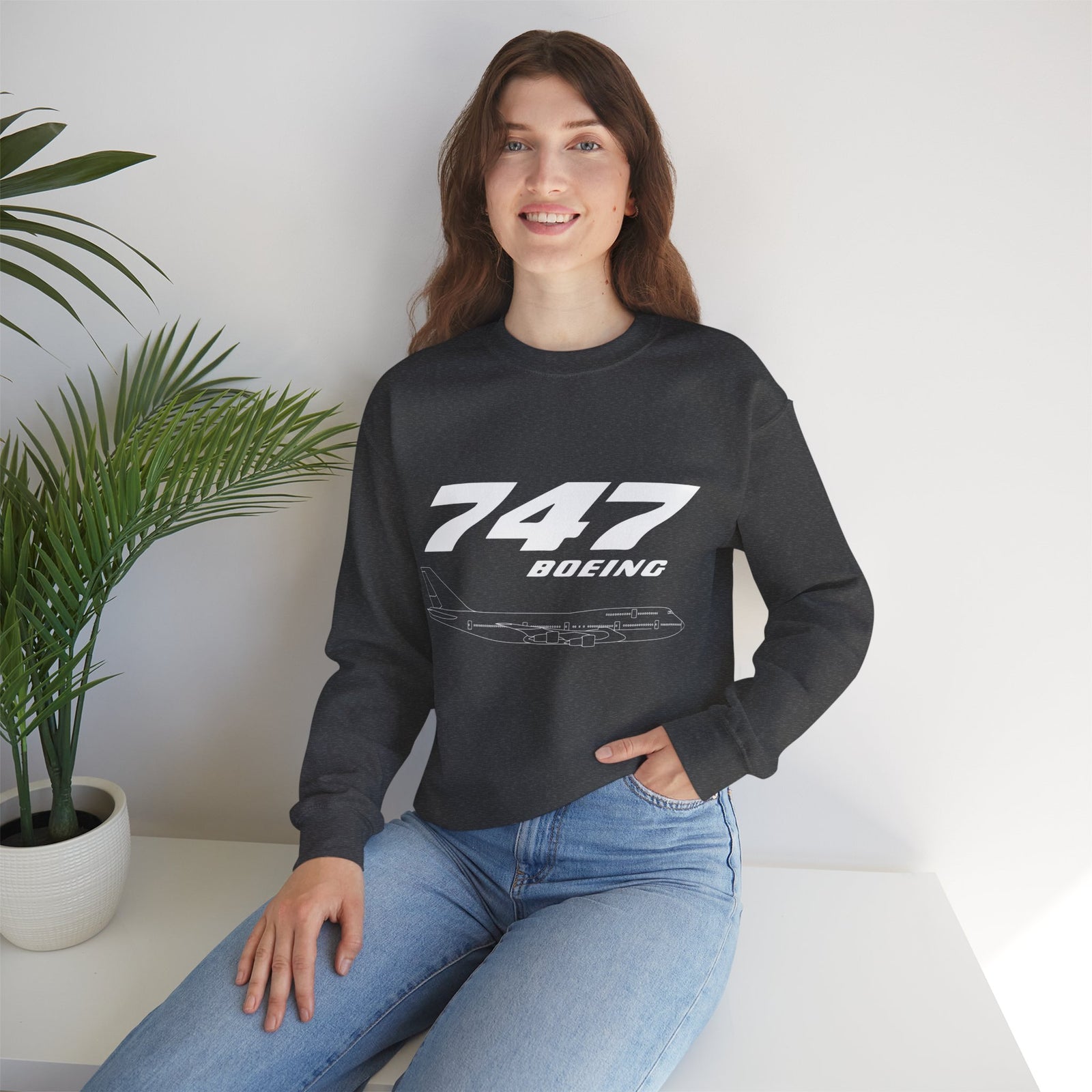 747 Crewneck Sweatshirt - Travel Inspiring Cozy Apparel