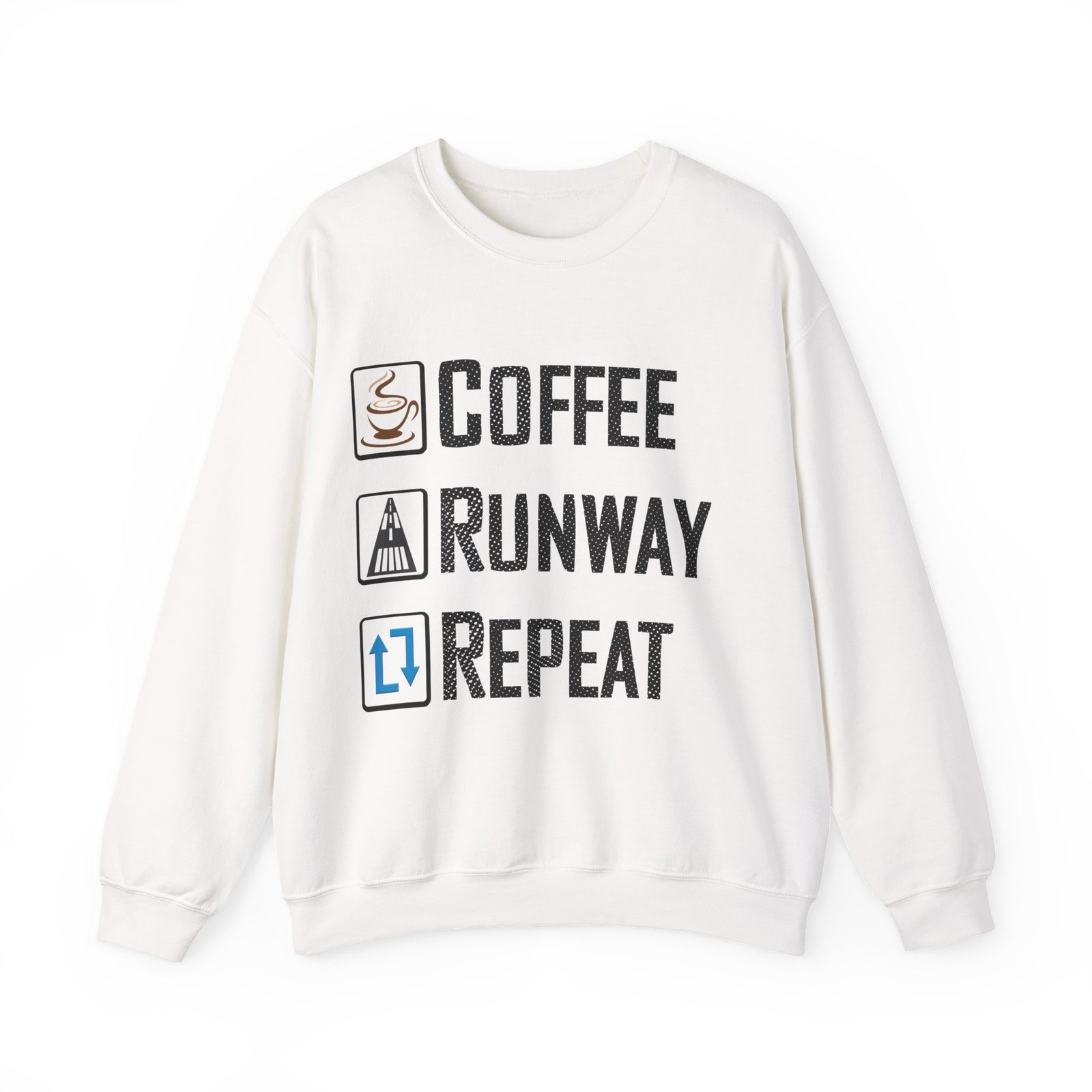 Coffee Runway Repeat - Crewneck Sweatshirt
