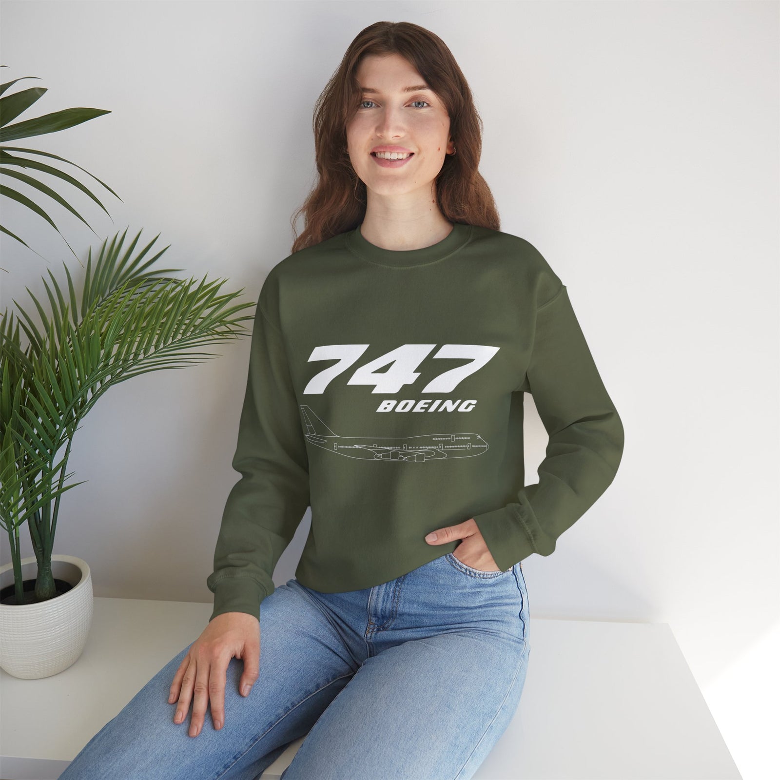 747 Crewneck Sweatshirt - Travel Inspiring Cozy Apparel