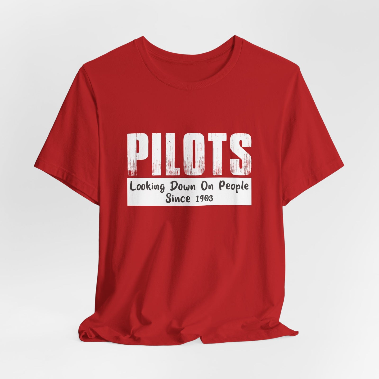 Pilots Looking Down On People Unisex Jersey Tee - Perfect for Aviation Enthusiasts