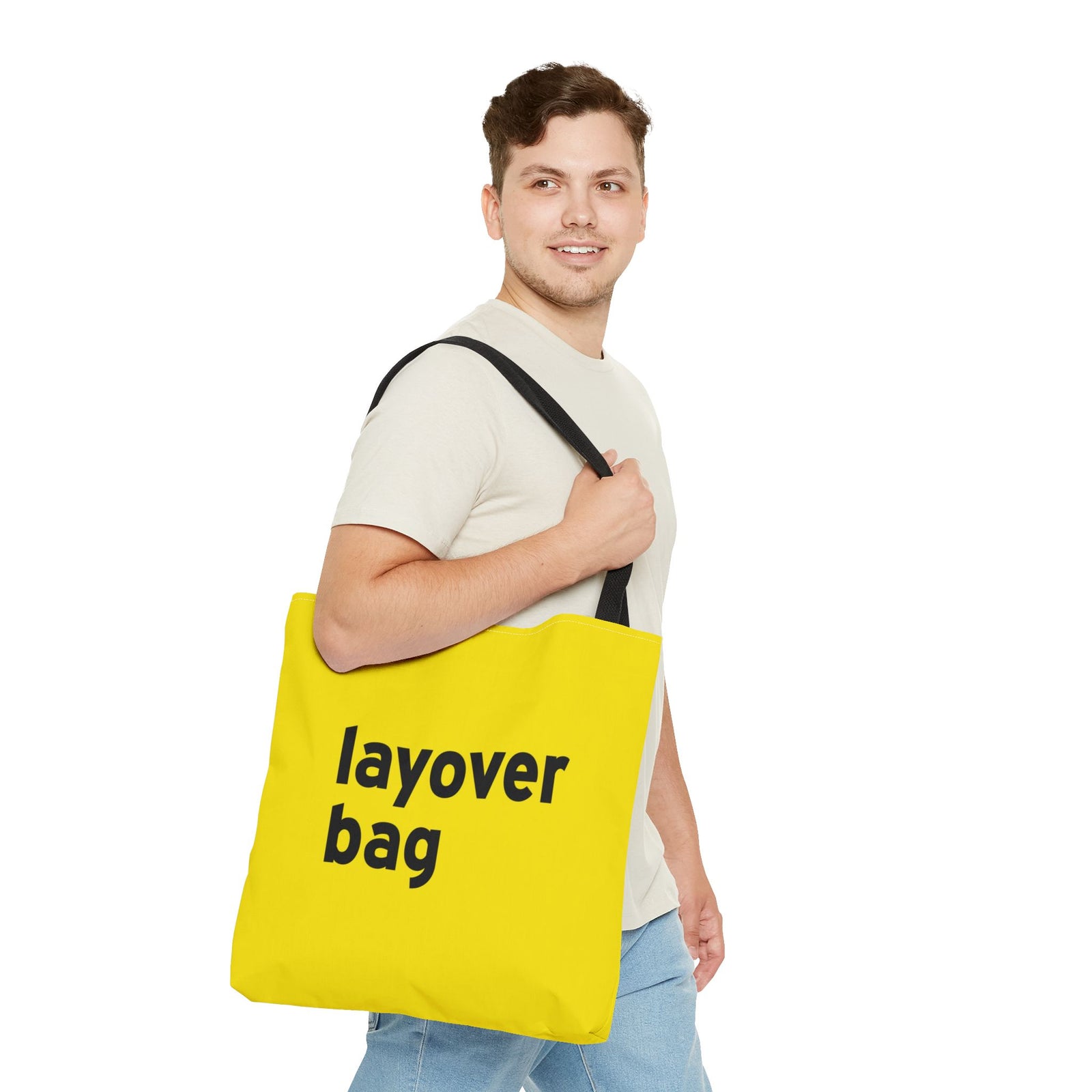 Layover Bag Tote Bag — Printed Green Travel Tote
