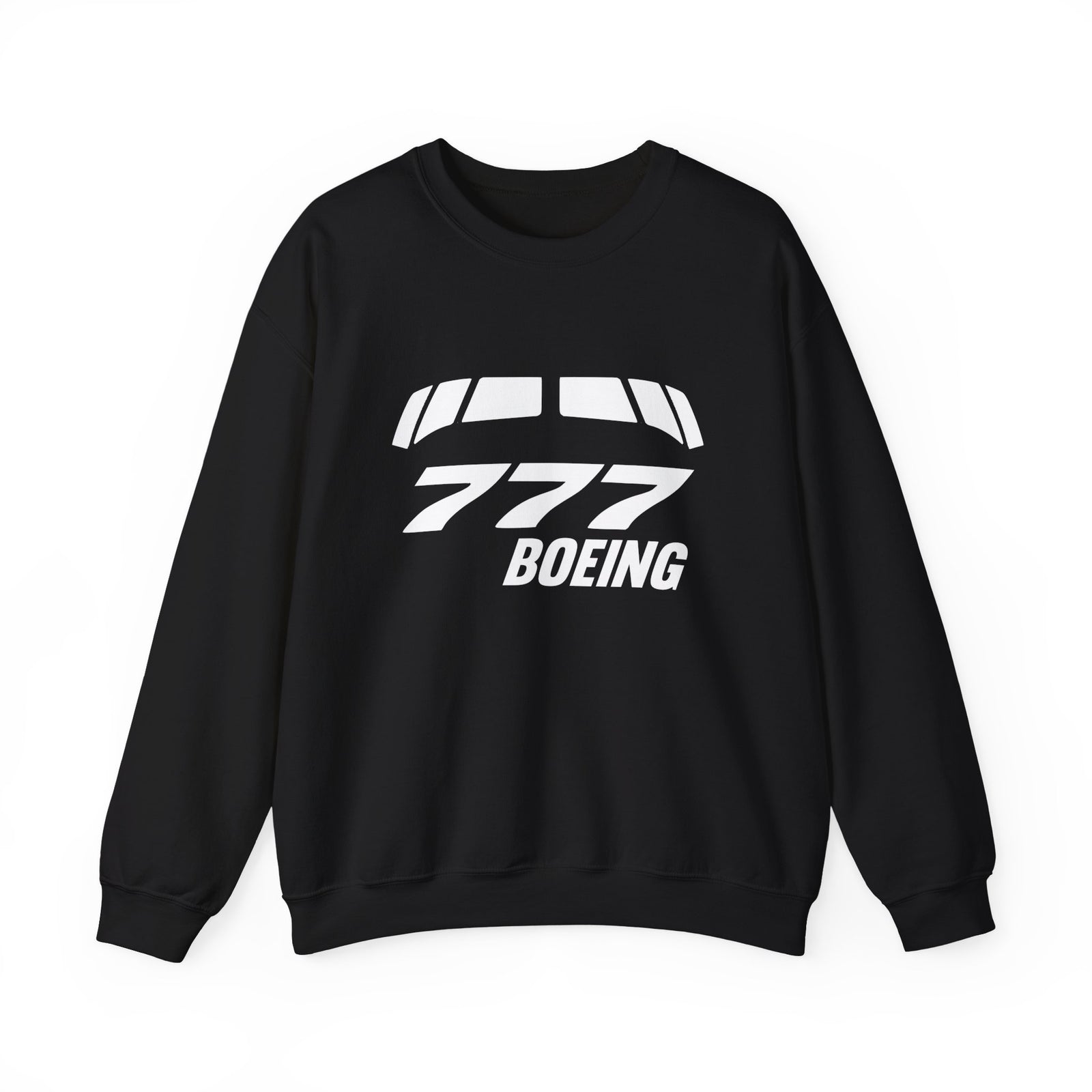 Boeing 777 Windshield Crewneck Sweatshirt - Travel Inspiring Cozy Apparel