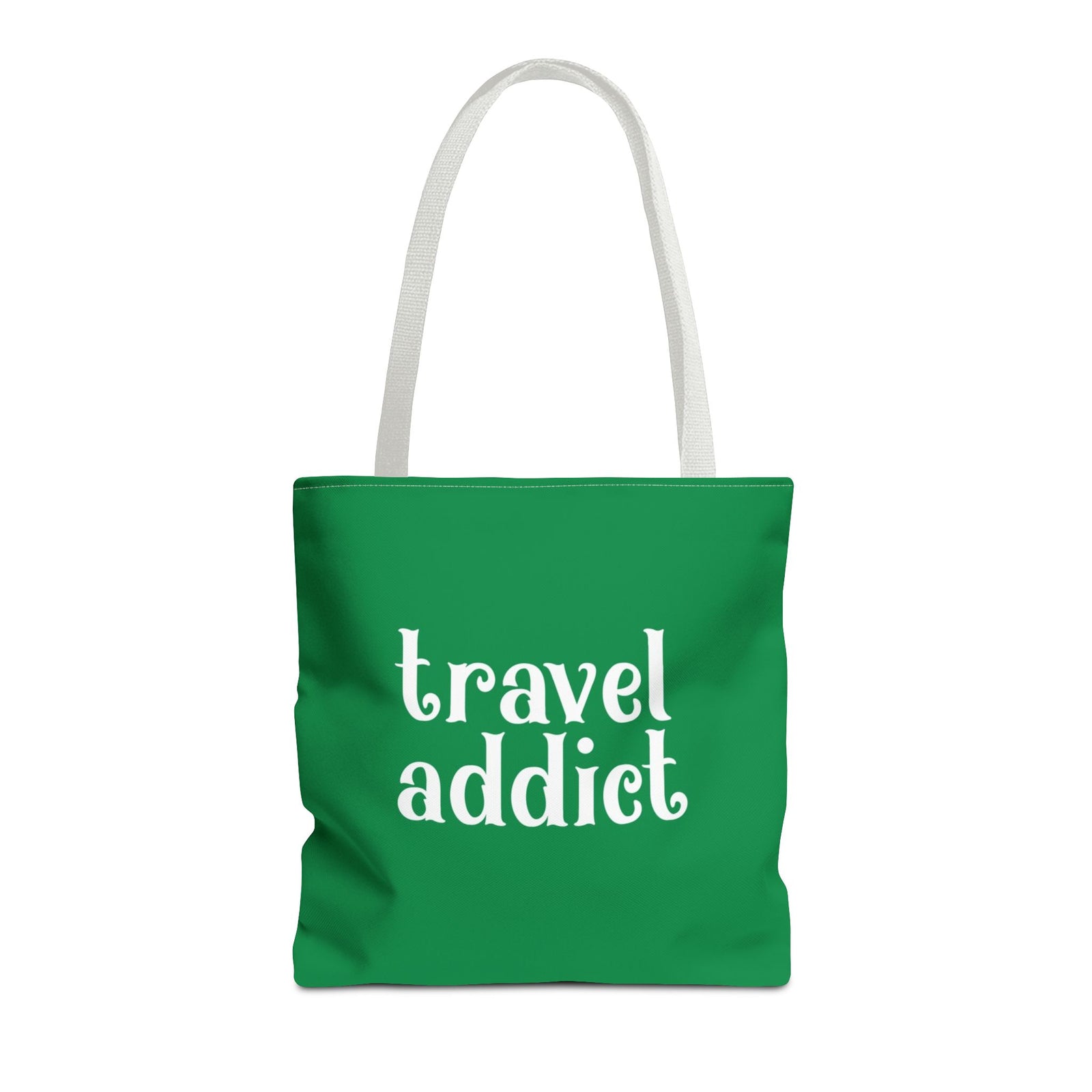 Travel Addict Tote Bag — Printed Green Travel Tote