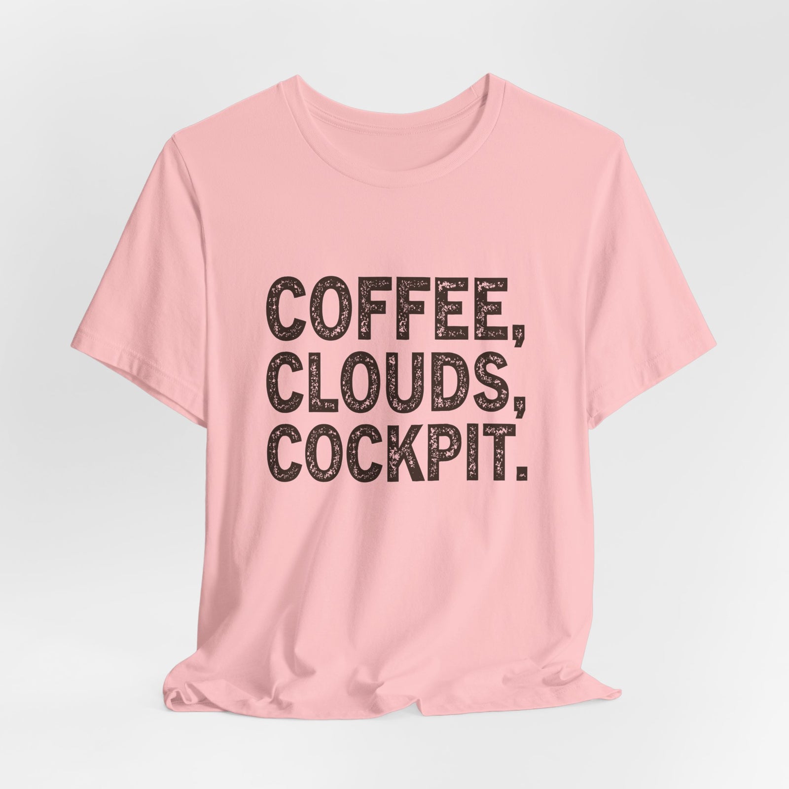 Coffee Clouds Cockpit Unisex Jersey Tee - Perfect for Aviation Enthusiasts