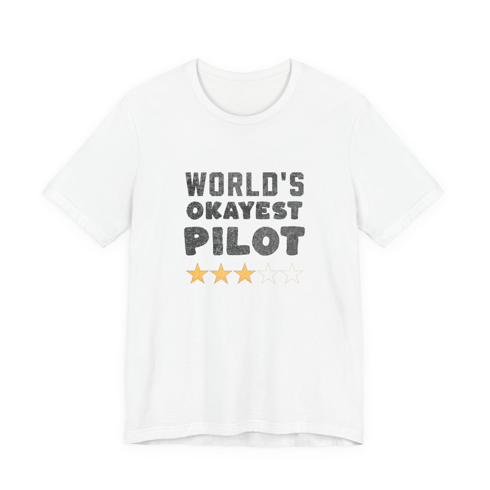 Worlds Okayest Pilot Unisex Jersey Tee - Perfect for Aviation Enthusiasts